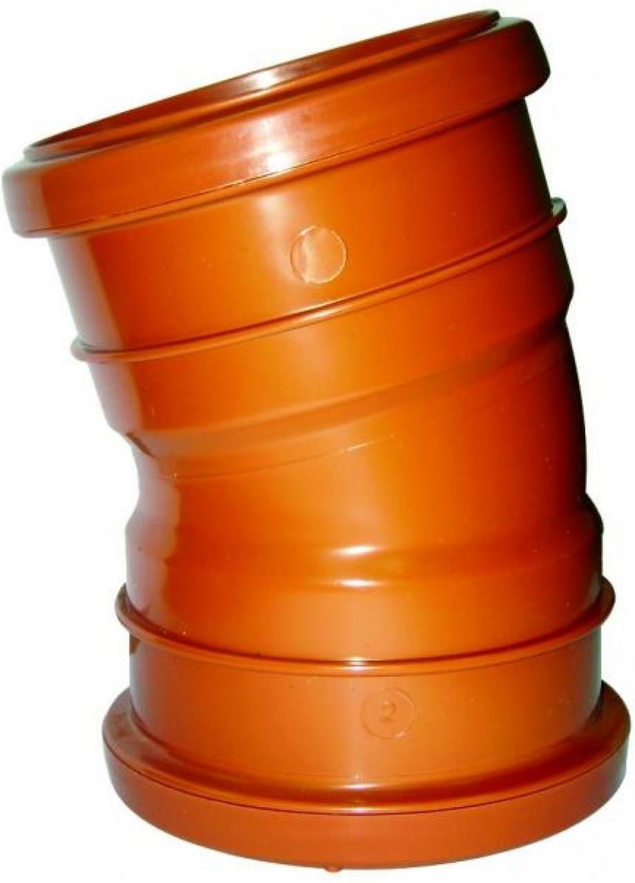 Floplast Underground Drainage D567 15* Bend Double Socket 110mm