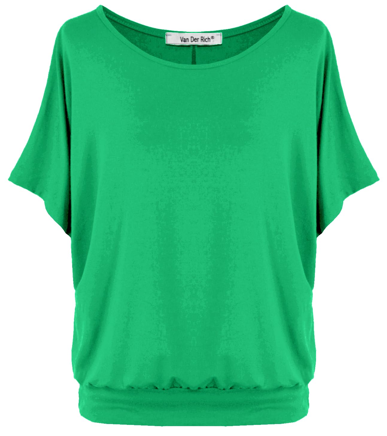 Van Der Rich ® - Oversize T-Shirt mit Fledermausärme - Damen(Smaragdgrün, XL)