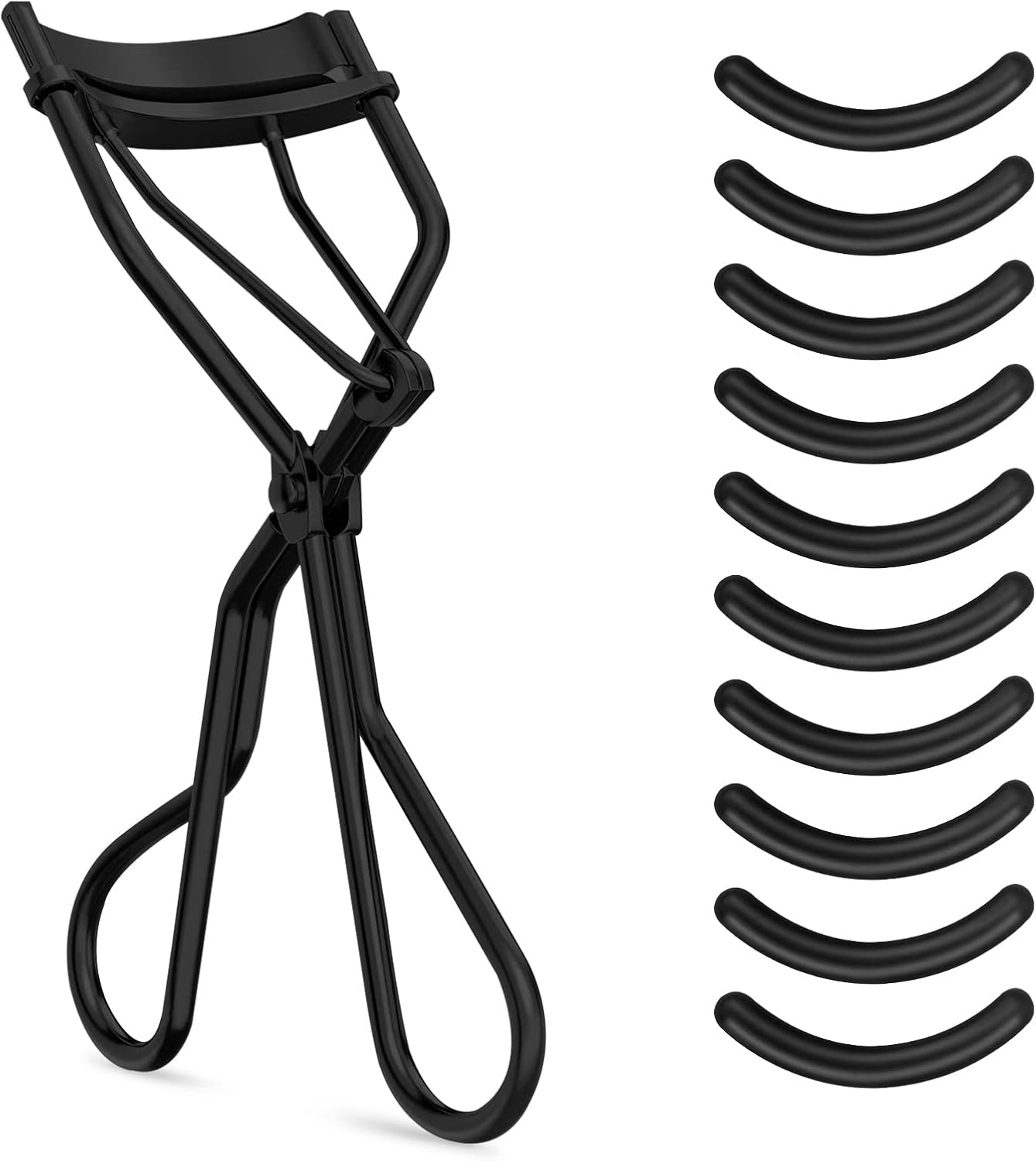 Sibba Eyelash Curlers with 10 Refill Silicone Pads, Rose Golden