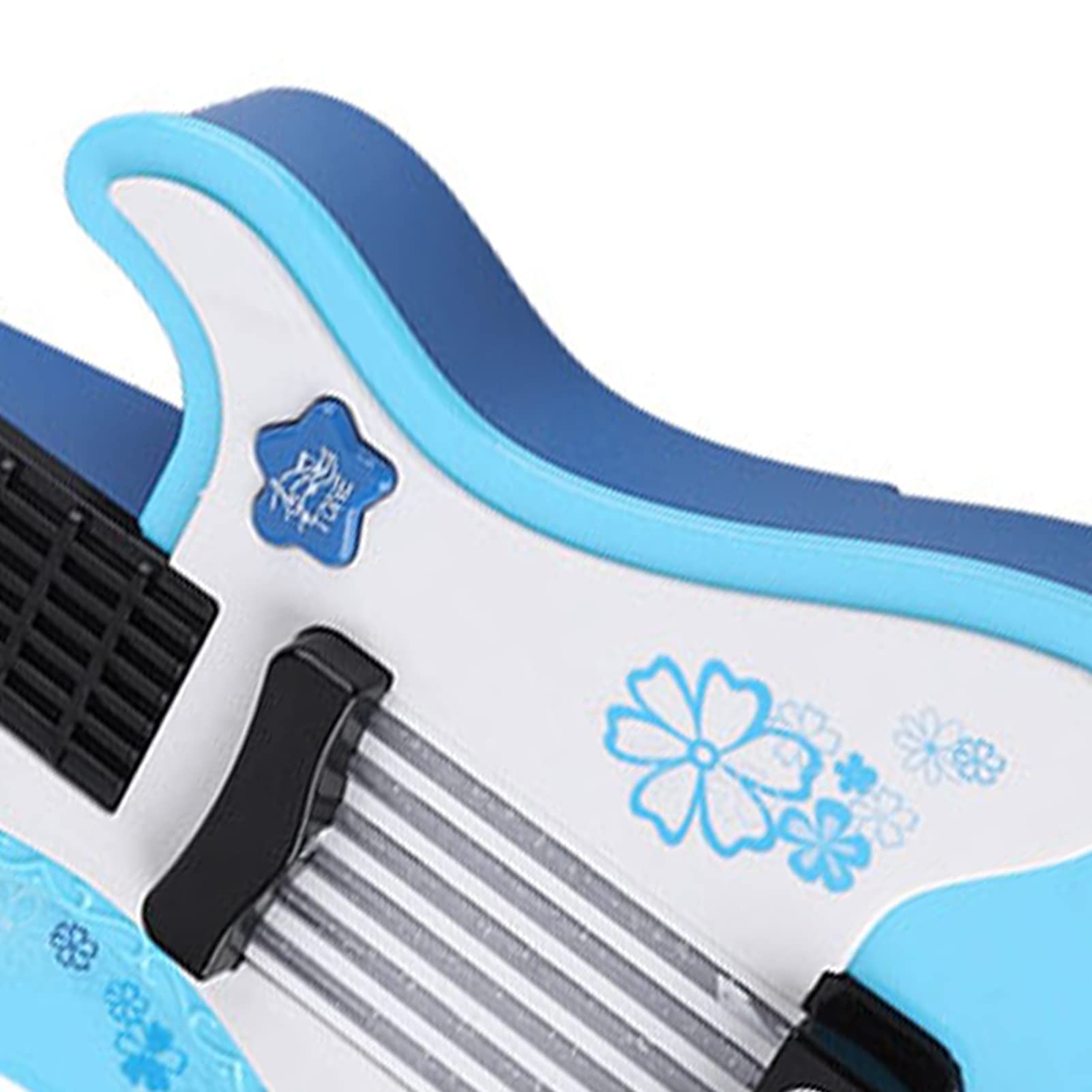 Chitarra Giocattolo Multifunzionale per Bambini con Funzioni Luminose e Sonore per Bambini Piccoli, Materiale ABS Resistente, Strumento Musicale Divertente (BLUE)