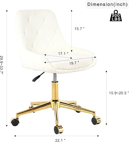 Miniatura 2 de HomVent Silla de escritorio de oficina de piel sintética, moderna silla de escritorio de piel sintética con ruedas y base plateada, silla giratoria