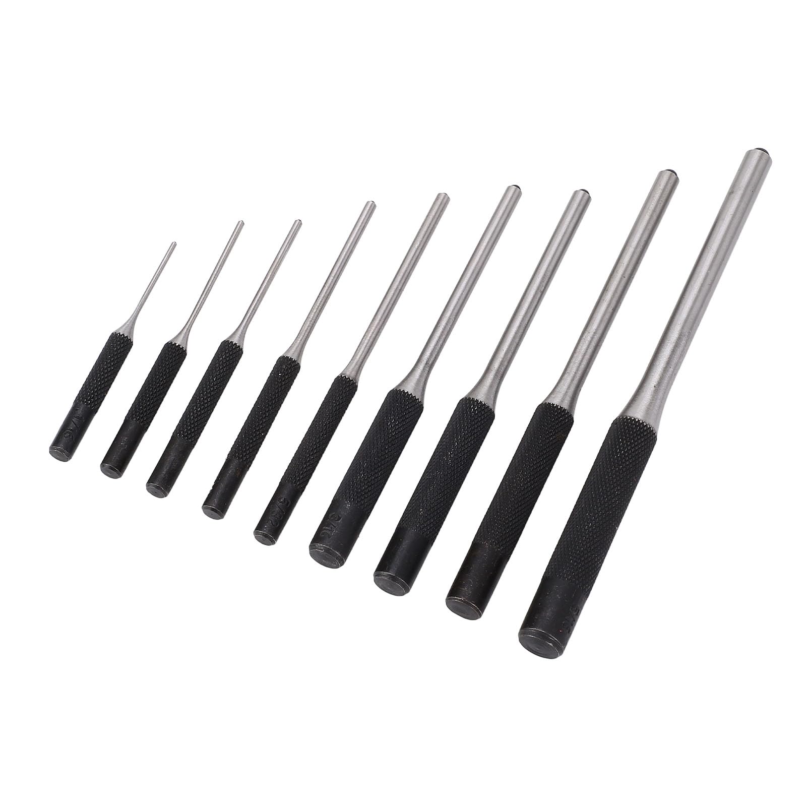 9 Pcs Roll Pin Punch Set 1/16-5/16 Inch, High Speed Steel Pin Punch Tool, Convenient Storage, Easy to Use for Automotive Watch Repair Jewelry Craft