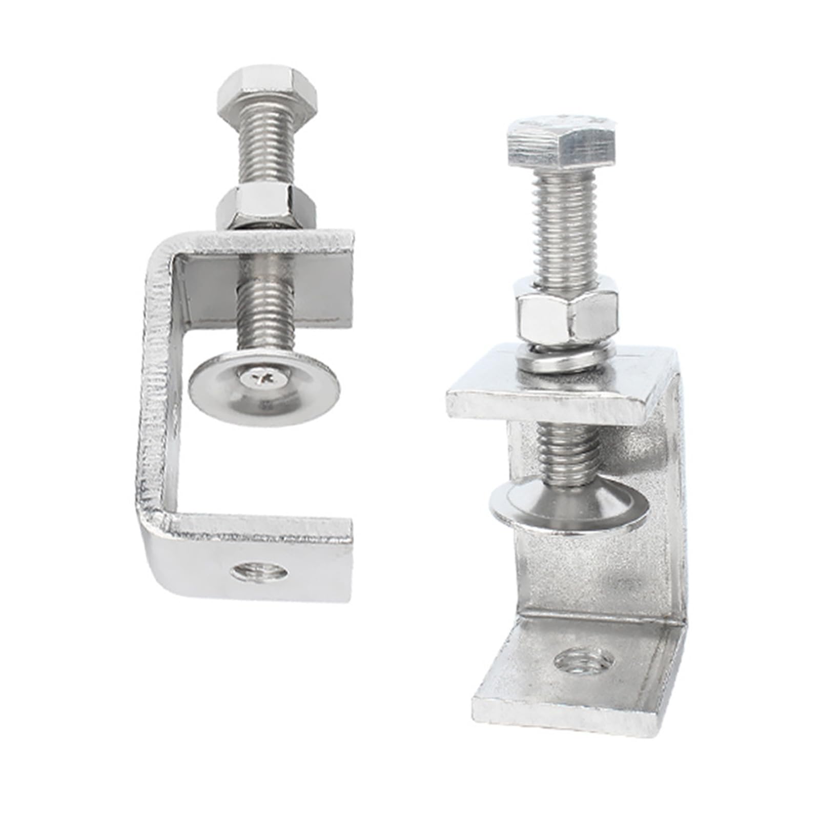 YANYULI C型クランプ 棚受け金具 2個セット 開口部 30mm ステンレス製 ミニサイズ DIY 固定器具 金属加工 板材固定 組み立て 接着作業
