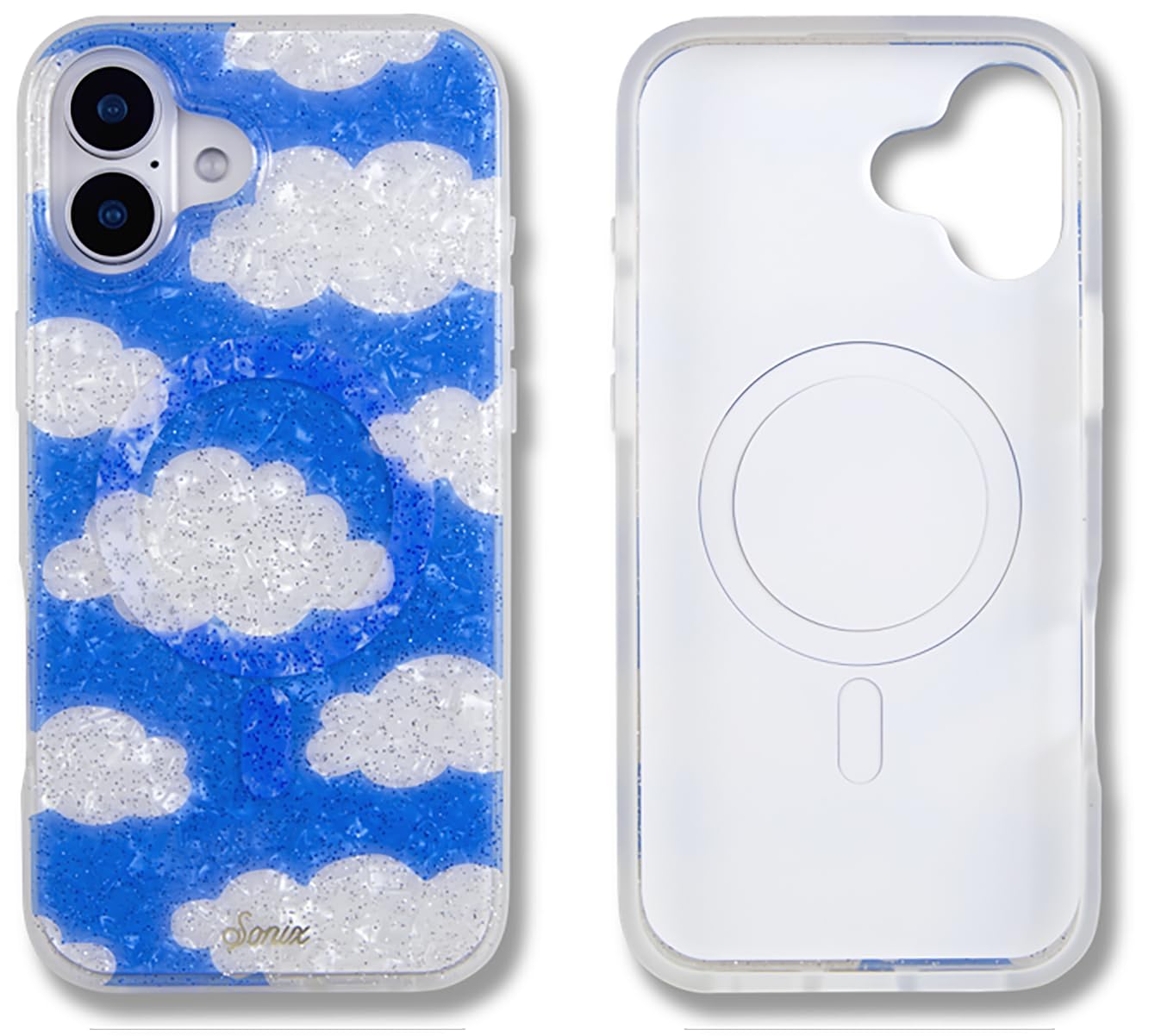 Sonix Case for iPhone 16 Plus | Compatible with MagSafe | 10ft Drop Tested | Glitter Clouds | Day Dream