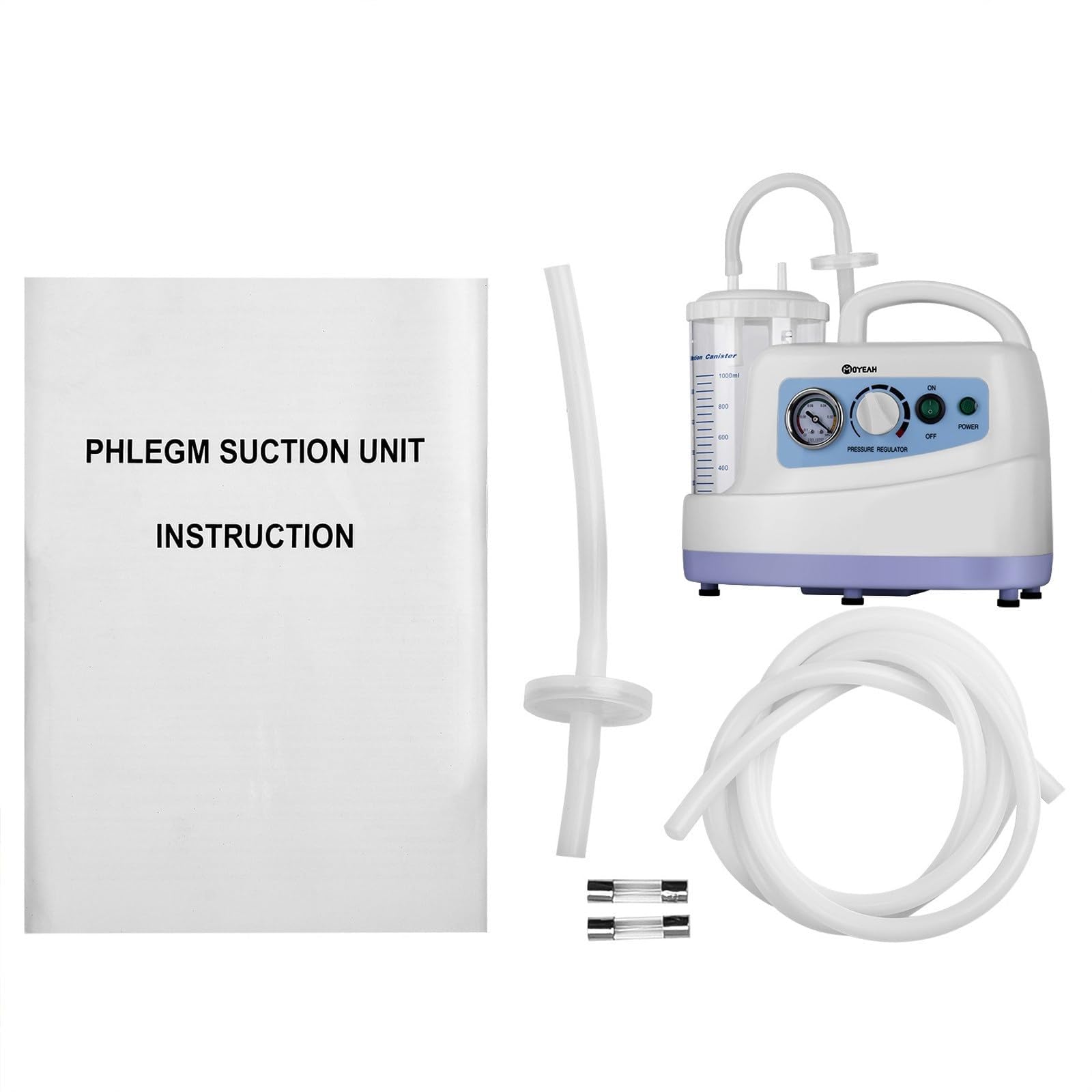 Aspirador Médico Portátil For Secreción De Moco, Bomba Eléctrica De Succión De Esputo Y Flema For Aspirar Líquidos Viscosos, Sangre Y Esputo.