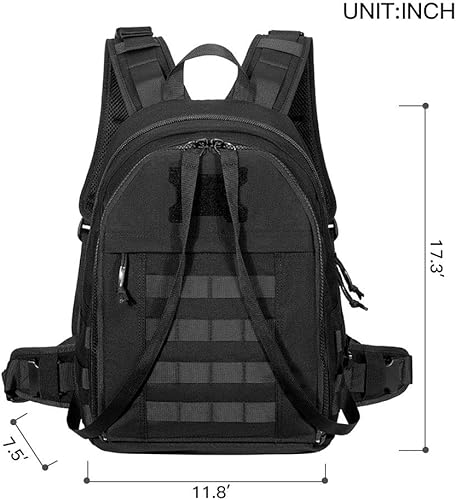Miniatura 2 de EXCELLENT ELITE SPANKER Mochila táctica militar Mochila desmontable se convierte rápidamente en chaleco al aire libre (negro), Negro -, Computadora