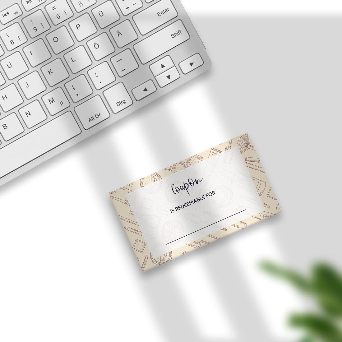 Andaz Press Makeup and Beauty Blank Coupon Is Redeemable For Voucher Cards, Loyalty Certificate Coupons, Redeem Discount Small Business Package Inserts for Customers, 100-Pack, 2 x 3.5-Inch