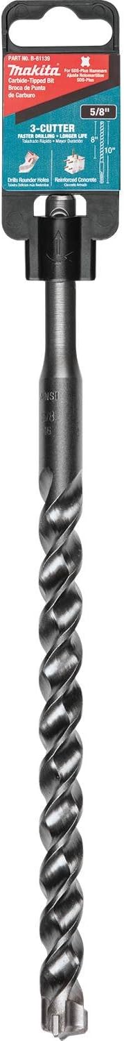 Makita B-61139 5/8" x 10" SDS-Plus Bit, 3-Cutter