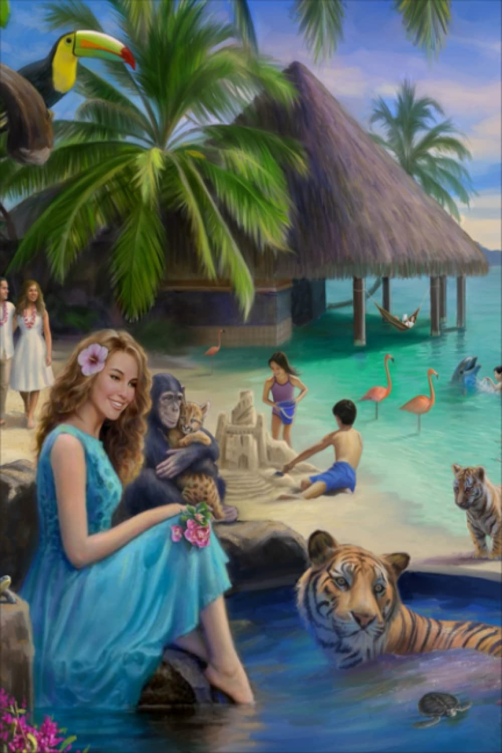 A Pool in Paradise Notebook: Journal 6 x 9, 100 Page Blank Lined Paperback Journal/Notebook Paperback – 14 Sept. 2022