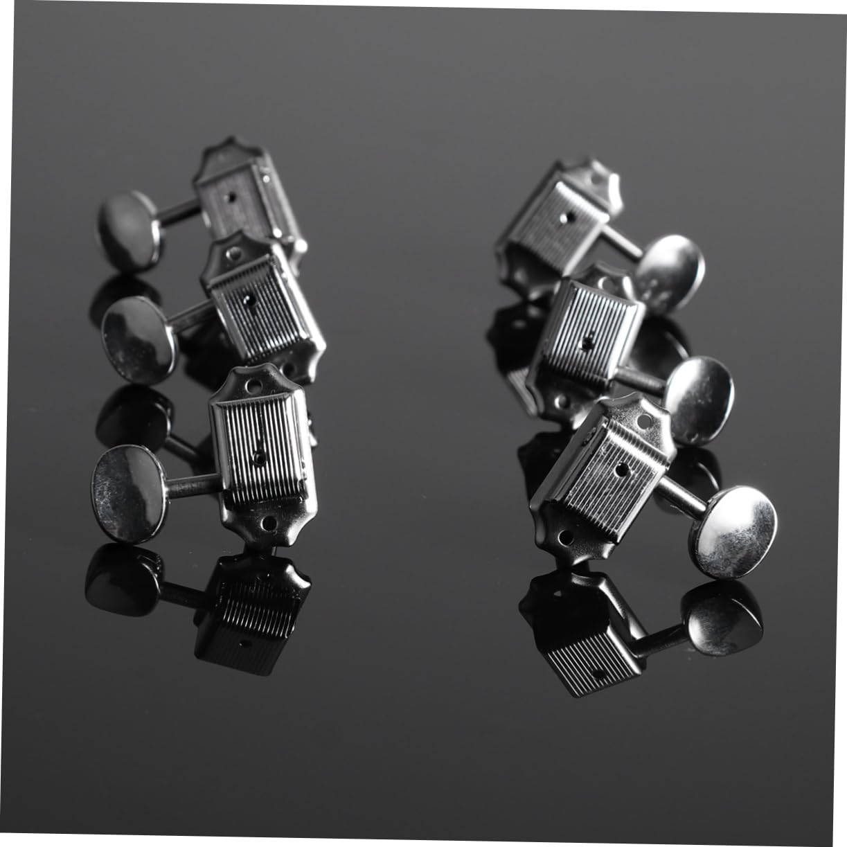 Toyvian 3 sztuki 6 kluczy do strojenia gitary, tuner do gitary akustycznej, tuner gitarowy, mechanika gitarowa, krętlik strojowy, przyciski do strojenia, wklęsła głowa, ukulele