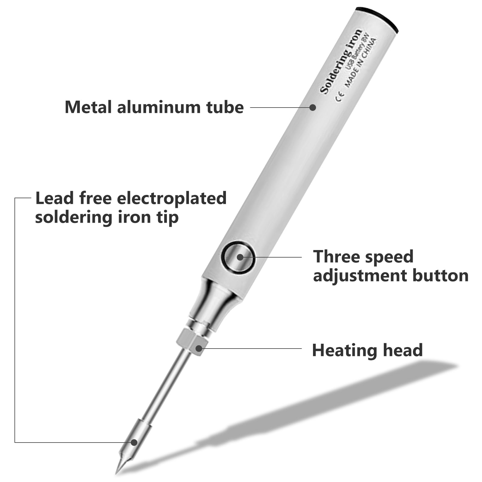 Kit Saldatore A Batteria USB - Temperatura Regolabile 330°C-450°C - Portatile Per Saldature Stagno - Foto 2