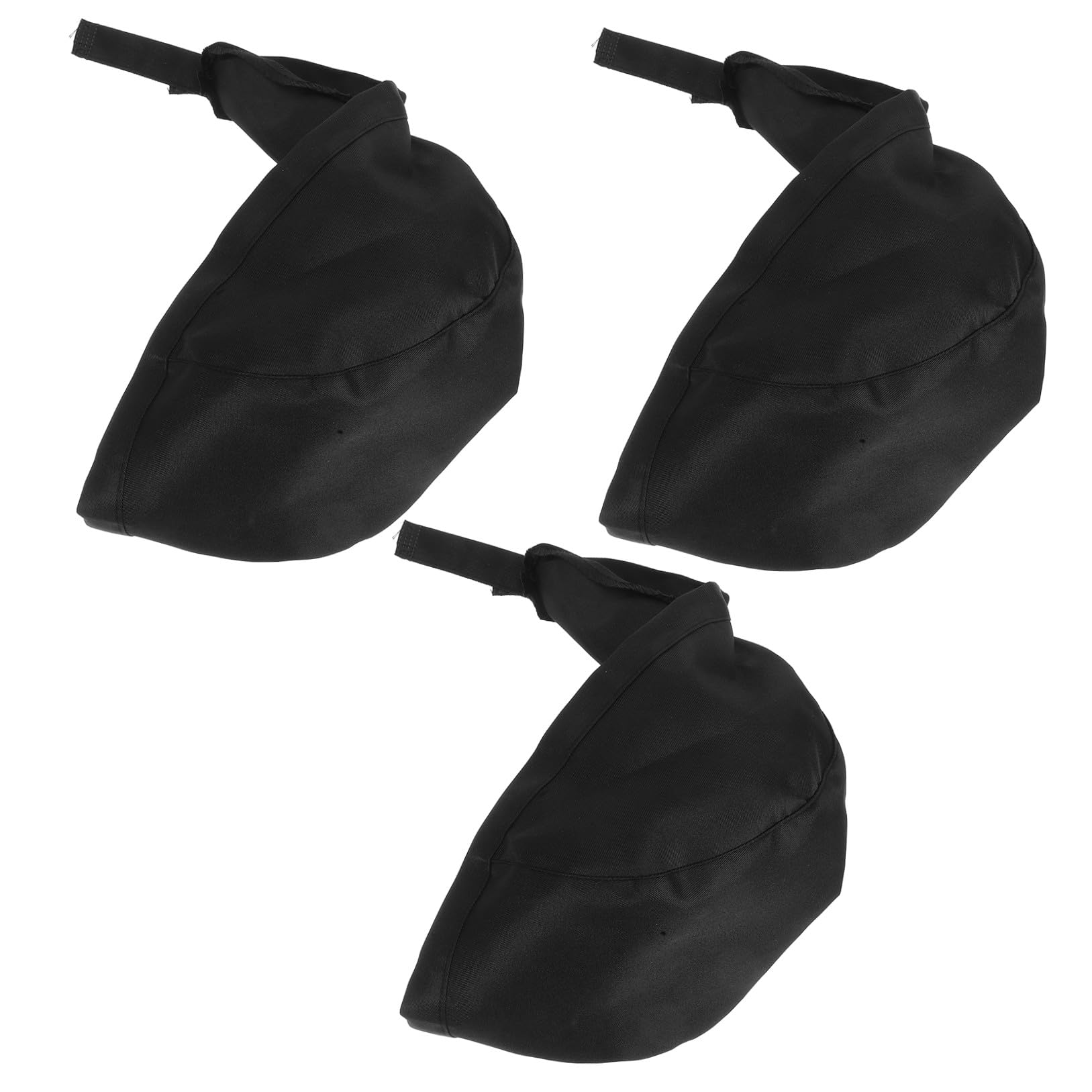 3 Piezas Sombrero de Chef Ajustable de Tela, Negro para Trabajo | Diseño Simple y Cómodo, Tacto Suave para Uso Diario, Apto para Reposteros y Mujeres