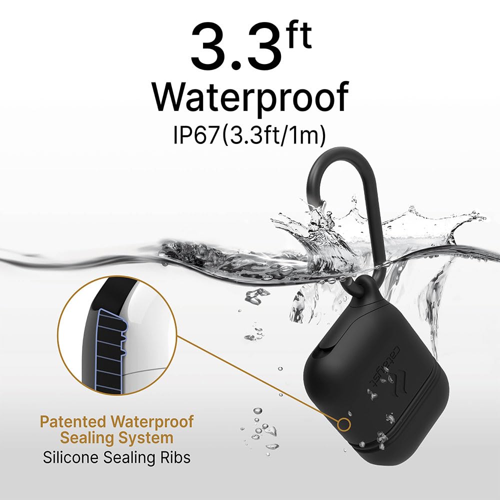 Catalyst - Cover Impermeabile e Antiurto di Protezione Totale per AirPods - Custodia in Nero