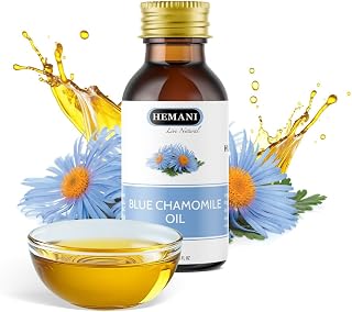 Hemani Blue Chamomile Oil (Matricaria chamomilla) 30ml | Soothing Calming Essential Oil for Relaxation, Skin & Hair Care, Promotes Serenity & Wellness, Natural Fragrance for Mindful Moments