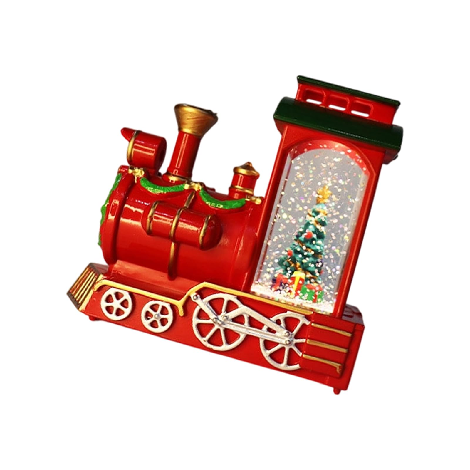 Décoration lumineuse de Noël avec kit de train miniature autonome pour table