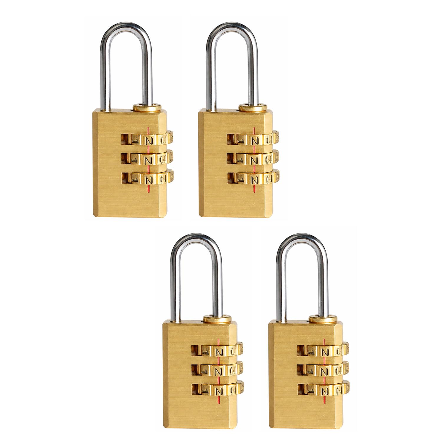 Volo 3 Digit Brass Re-Settable Combination Padlock/Password Lock/resettable Combination Lock for Travel Bags, Travel Lock, Luggage Lock (Pack of 3) — Amazon image 7