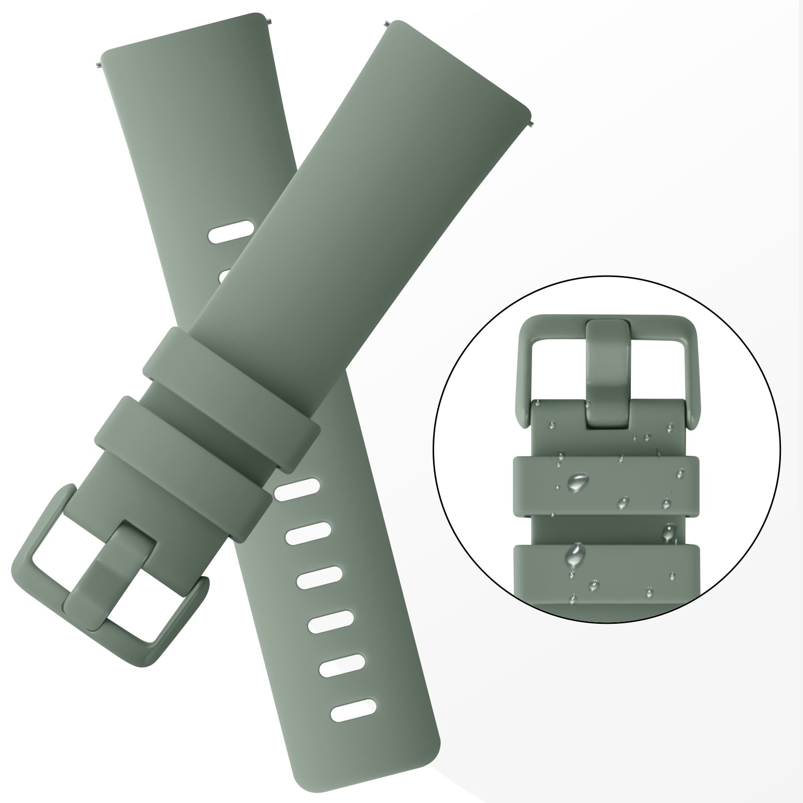 Zoye for Fitbit Versa Straps/Fitbit Versa 2 Straps/fitbit versa Lite Strap,Silicone Sport Replacement Strap Compatible with Fitbit Versa Lite/fitbit Vers a 2/Fit bit Vers a for Women Men (Pack C,S) - Image 4