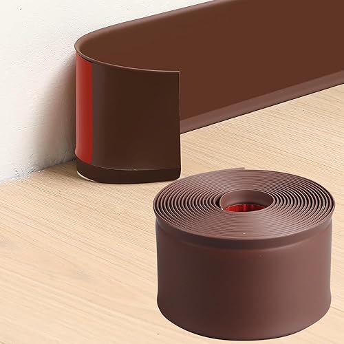 Moldura flexible para zócalo, borde de goma para despegar y pegar, diseño autoadhesivo de vinilo para pared, 4 pulgadas de ancho x 20 pies de largo,
