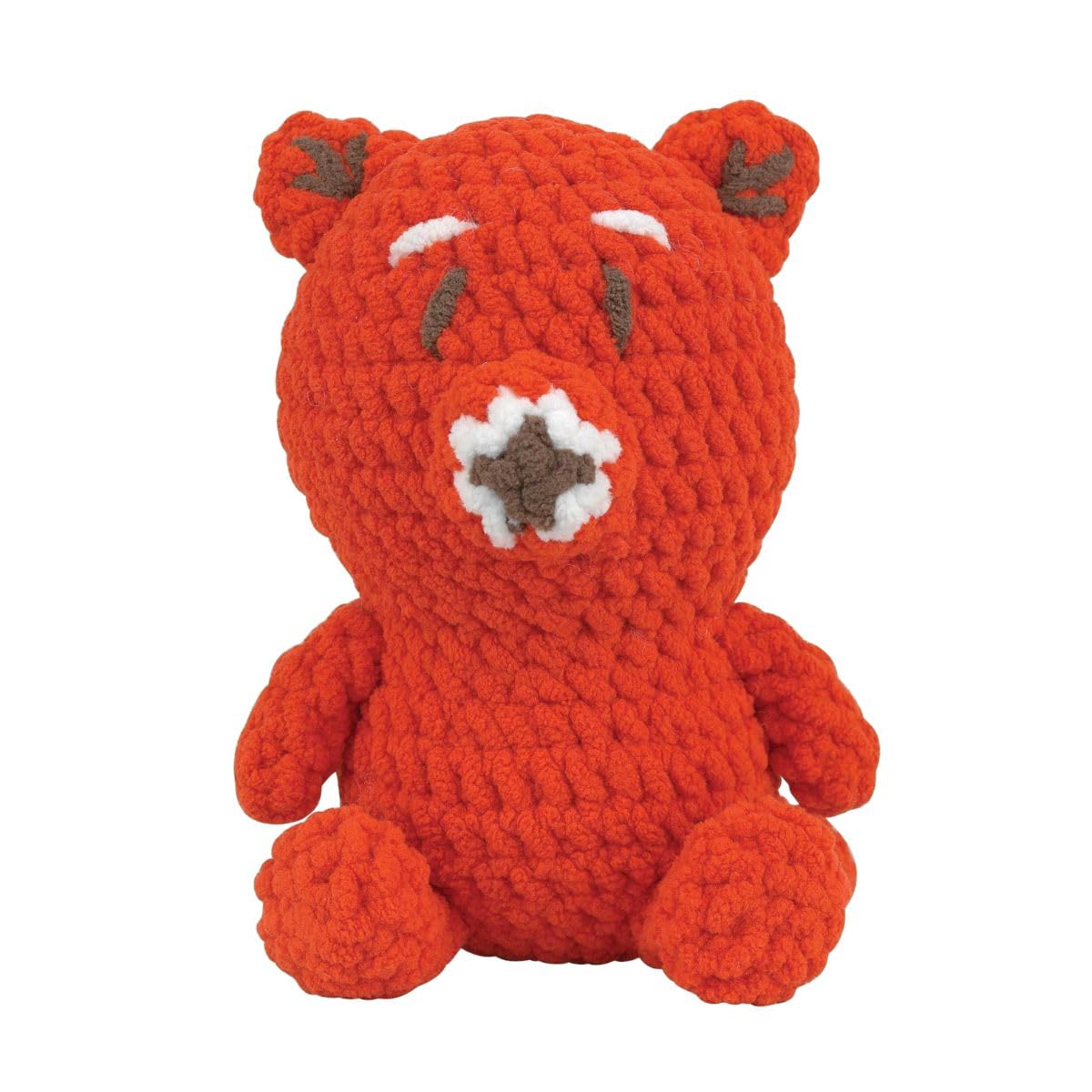 KNITTY CRITTERS – Hello Softie – Flynn Fox| Beginner-Friendly Crochet Craft Kit with Recycled Yarn