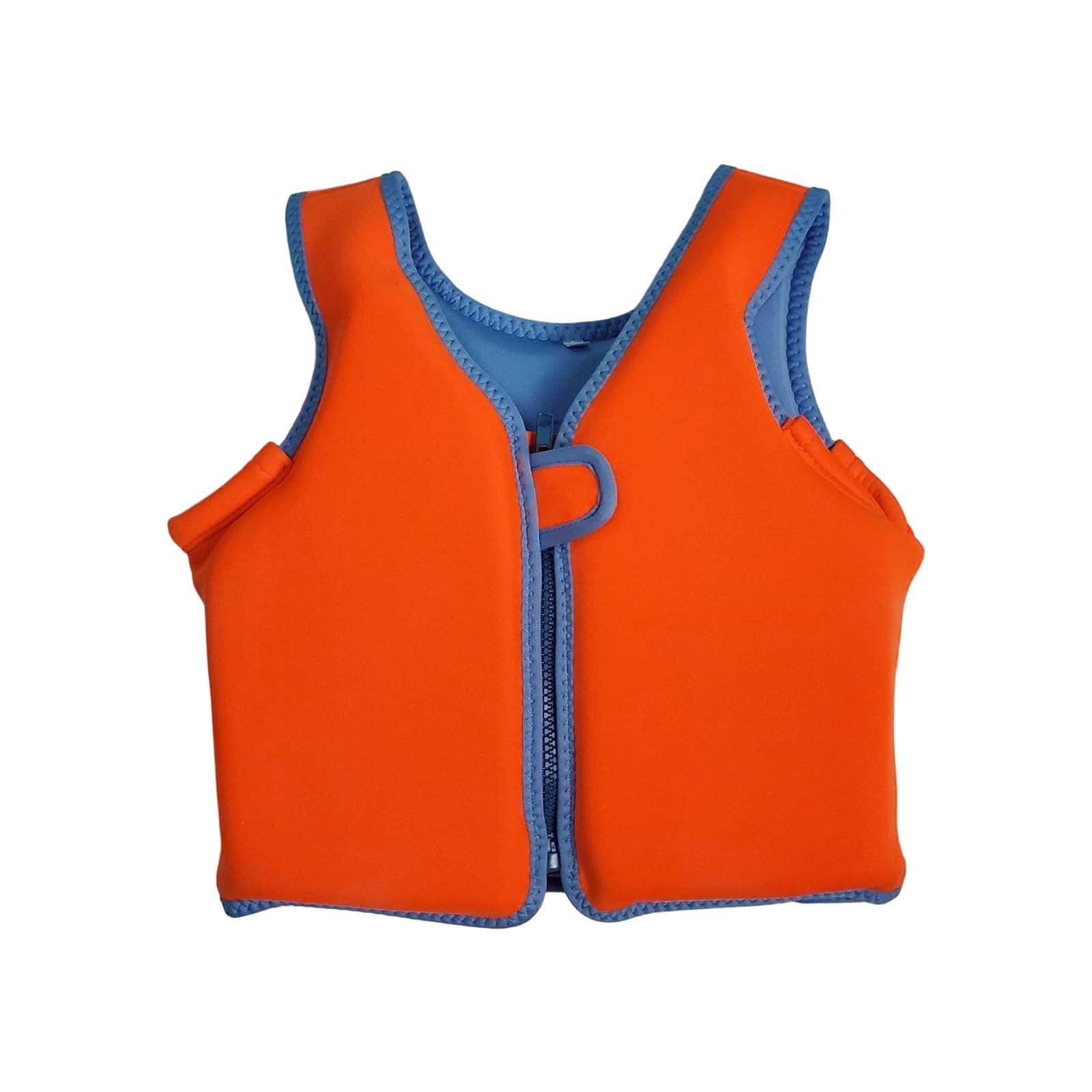 2026 Swim Vest for Kids - Kids Swim Vests with Adjustable Straps and Zipper Age 1-9,Ideal Aid for Boys, Girls, and Toddlers Swimsuits Waistcoat (12-Orange, 4-6)