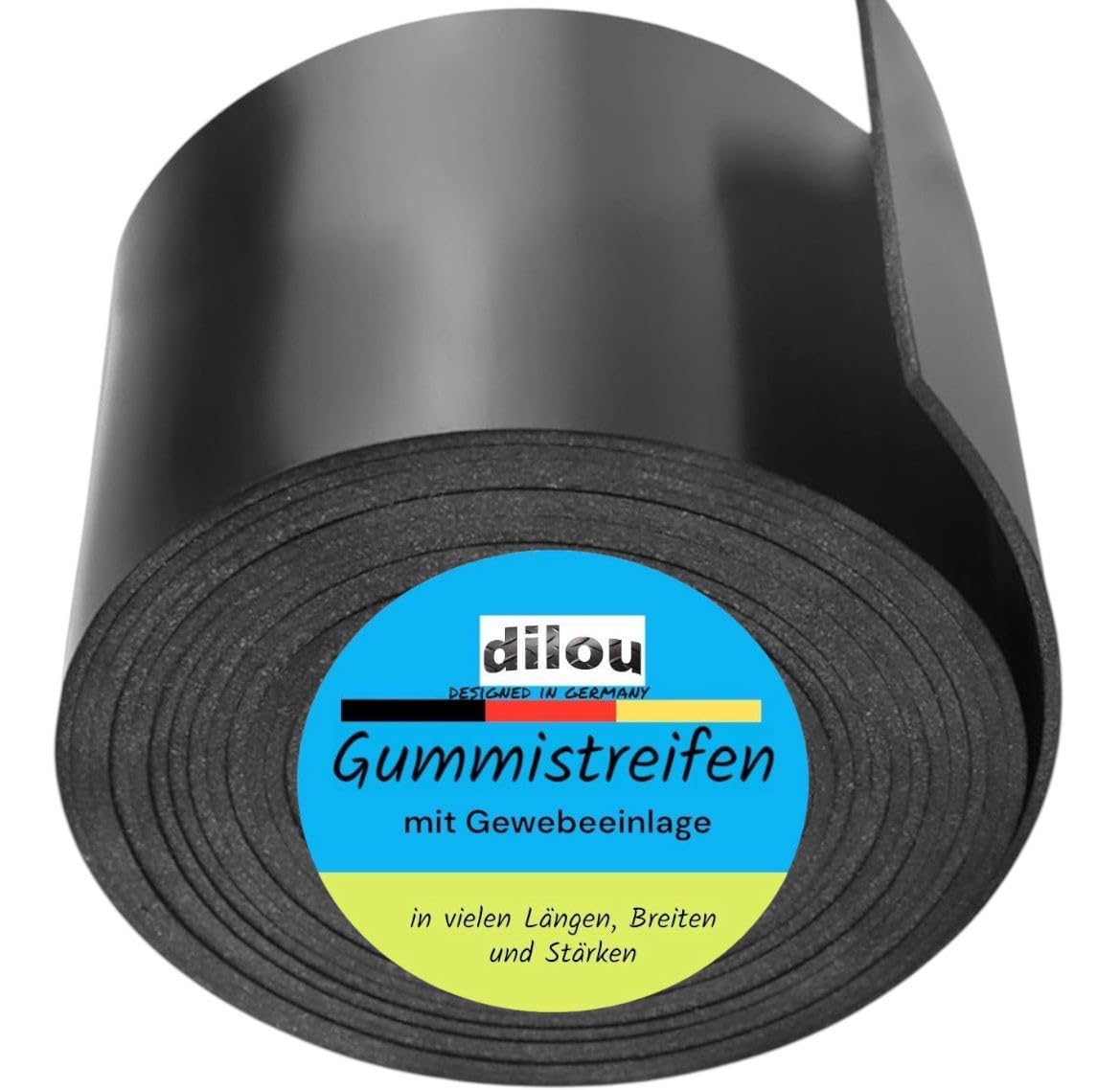 Gummistreifen mit Gewebeeinlage Gummimatte Bodenbelag Vollgummi Hartgummi 12cm breit 3mm dick 1 bis 10m lang (7m)