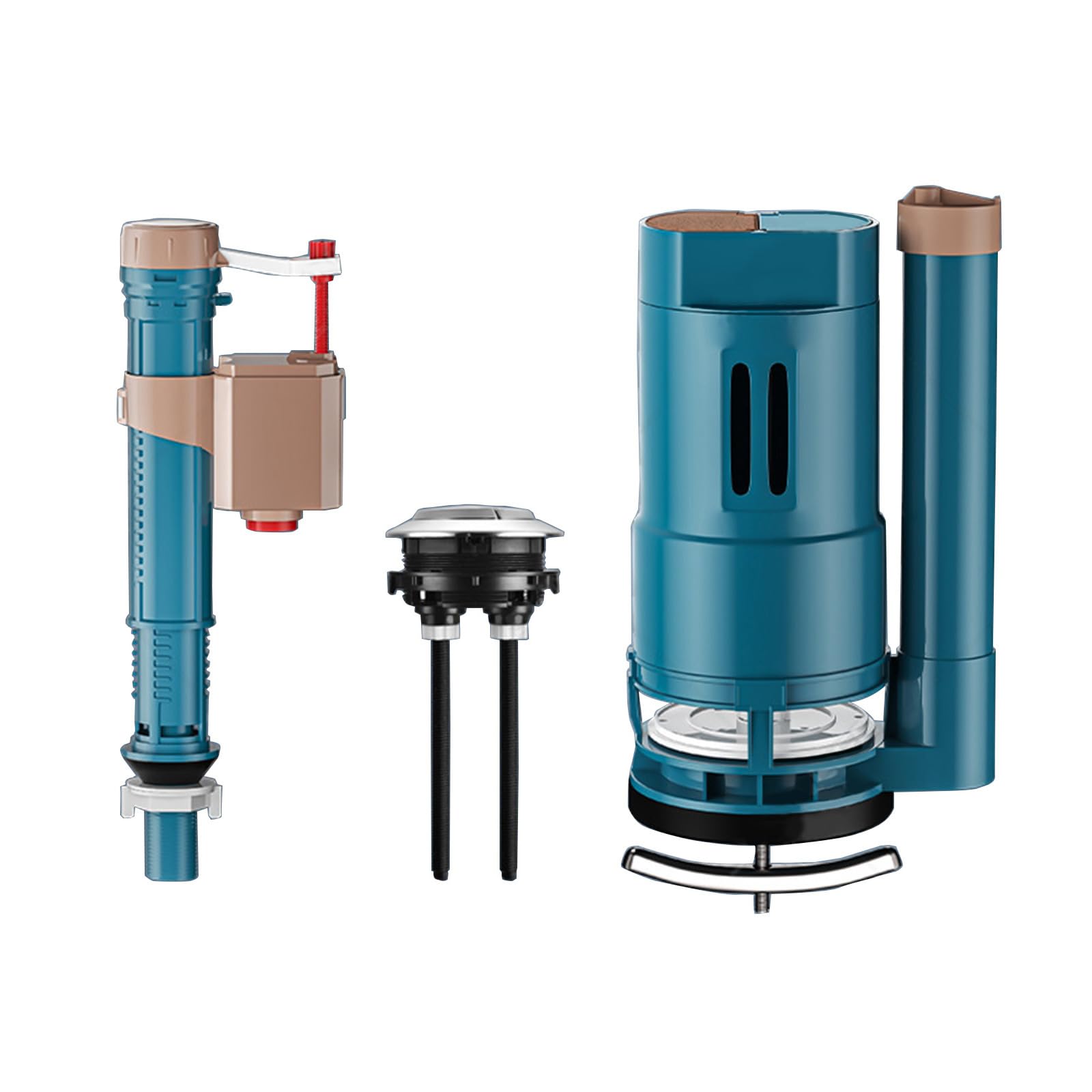 Toilet Inlet and Outlet Valves Set Drain Flush Cistern Valves Replacement Toilet Cistern Inlet Practical Tanks Fill