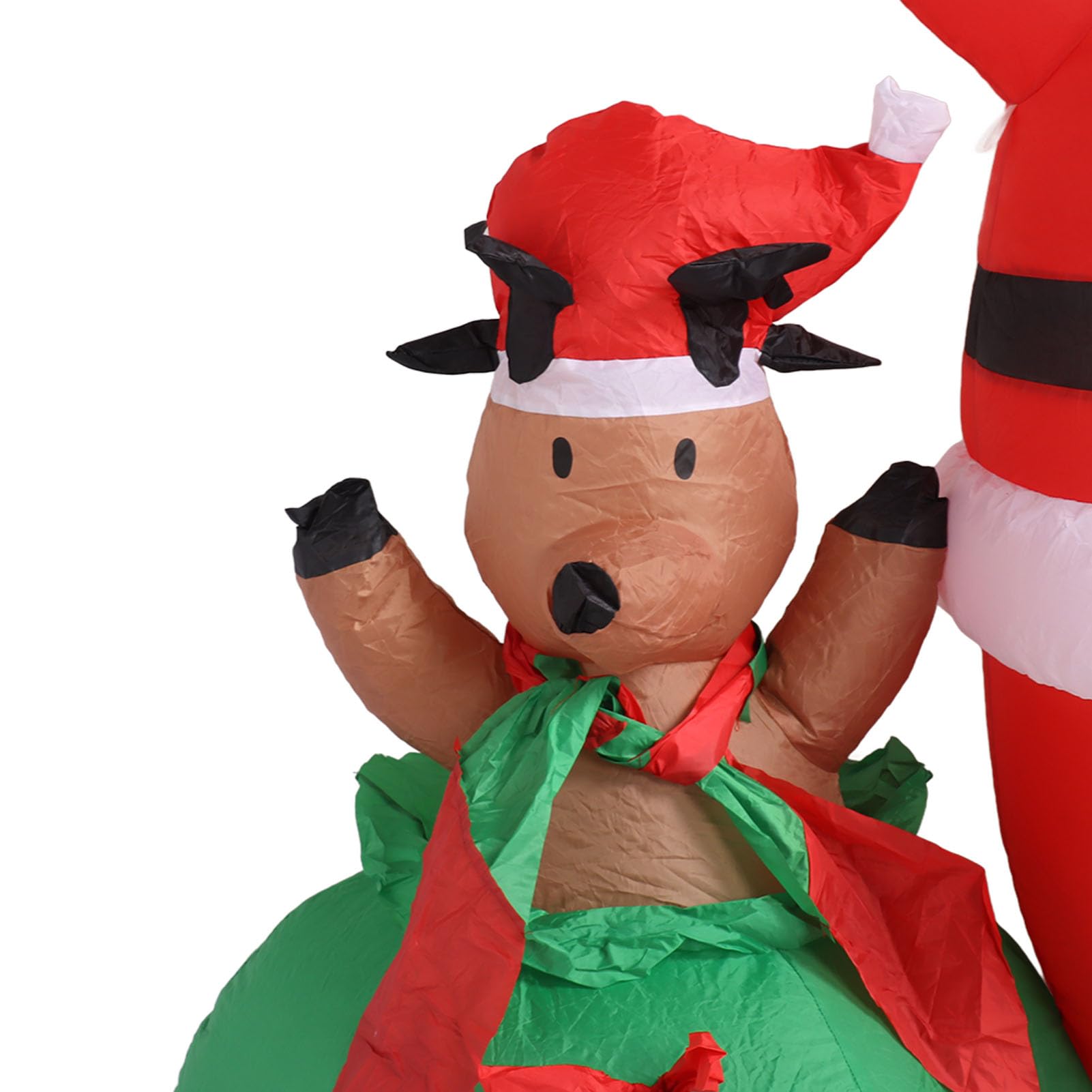 Père Noël Gonflable de Noël de 6,2 Pieds avec Lumière LED, Décorations de Cour étanches IP44 pour Festival en Plein Air (Prise UE 220-240V)