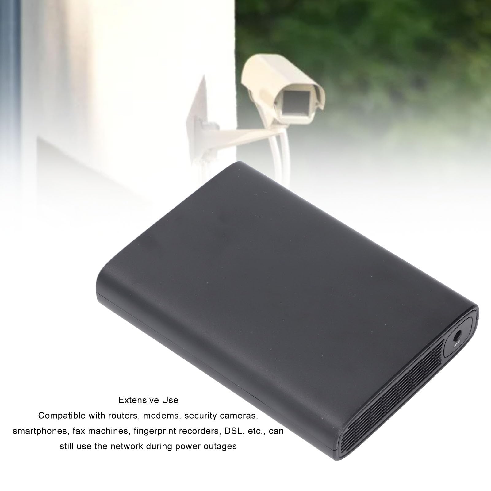 Zasilacz Bezprzerwowy, Akumulator Zapasowy Mini UPS 27000 MAh z 4 Gniazdami i Portem ładowarki USB, Zapasowy Zasilacz Akumulatorowy do Routera, Modemu, Kamery, Lampy i Smartfona