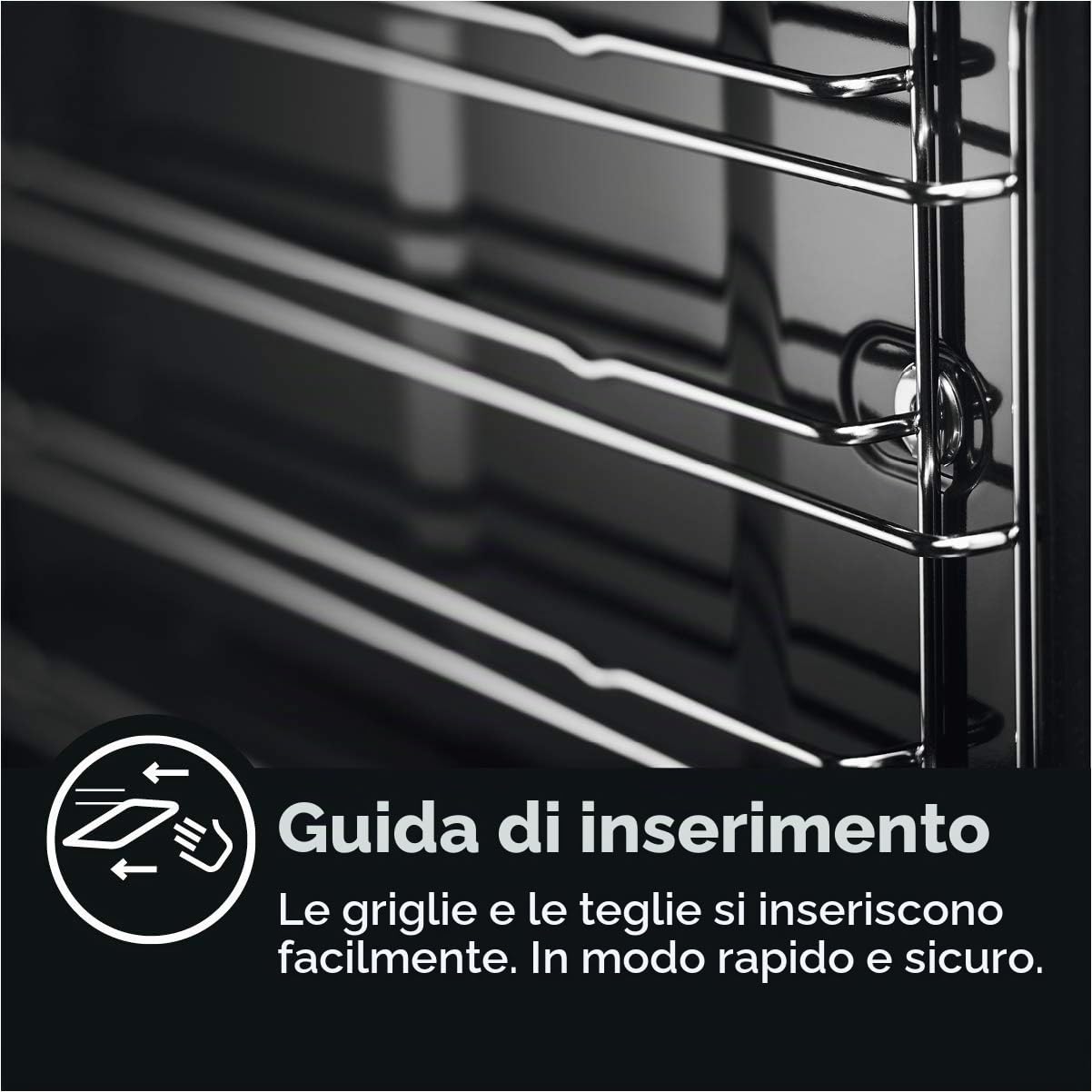AEG BCS455020B - Forno da incasso SteamBake, con aggiunta di umidità/catalisi, facile da pulire/pulizia con vapore acqueo/touch/funzione grill/display con orologio/A+ / nero