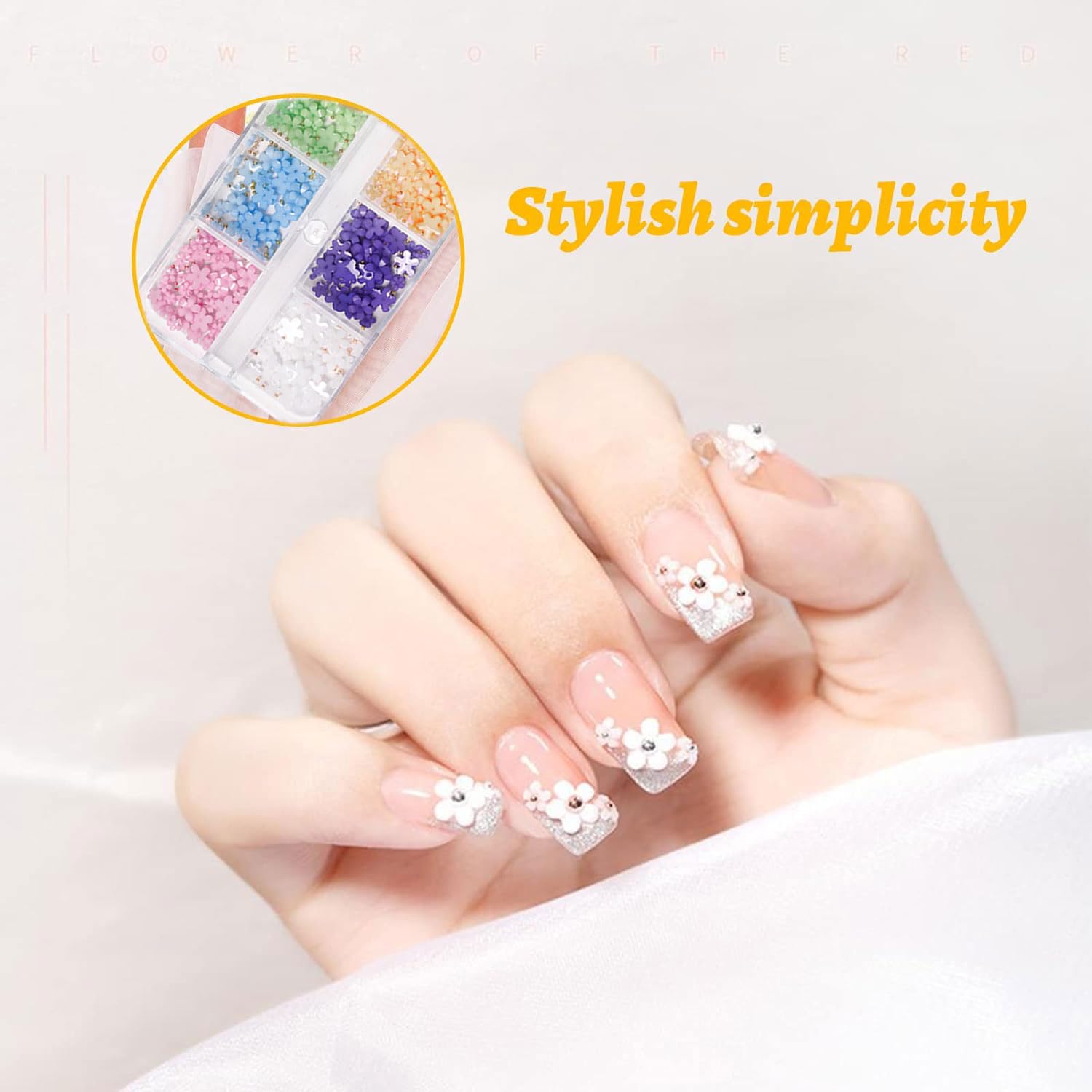 Amazon.co.jp: ネイルパーツ 花 2ケースセット 3D 立体 フラワー  