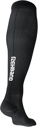 Miniatura 4 de Rehband Calcetines de compresión para hombres y mujeres, 1 par, calcetines de compresión deportivos, calcetines de soporte de 15-20 mmHg para