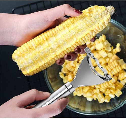 2Pcs Corn Planer Cutter Thresher Peeler, Corn Thresher Cob Stripper Tool ,Premium Stainless Steel Corn Thresher Cob Remover Tool With Ergonomic Handle #TOP3