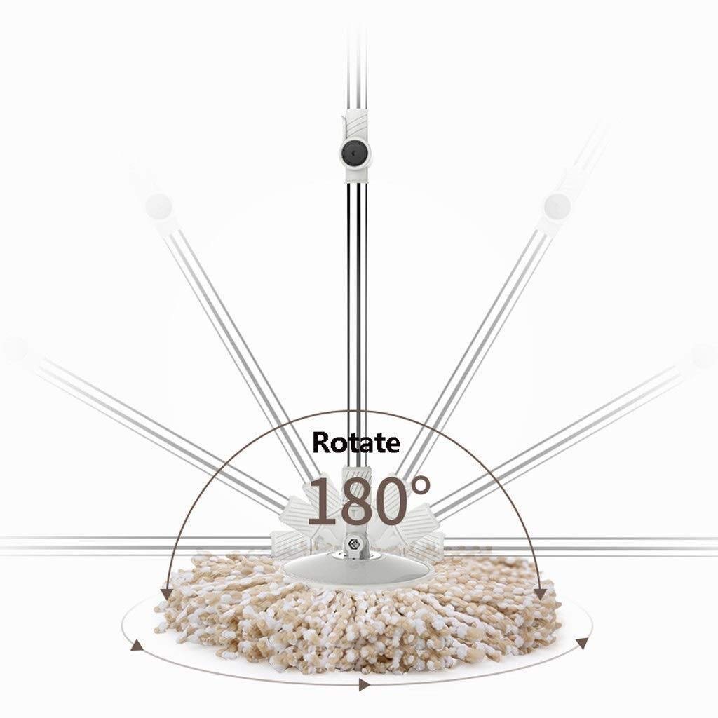 Mop Microfibra Spin Mop And Bucket Set Wet And Dry Dual Use Girevole 180 Gradi Uso Domestico con 6 Teste mocio