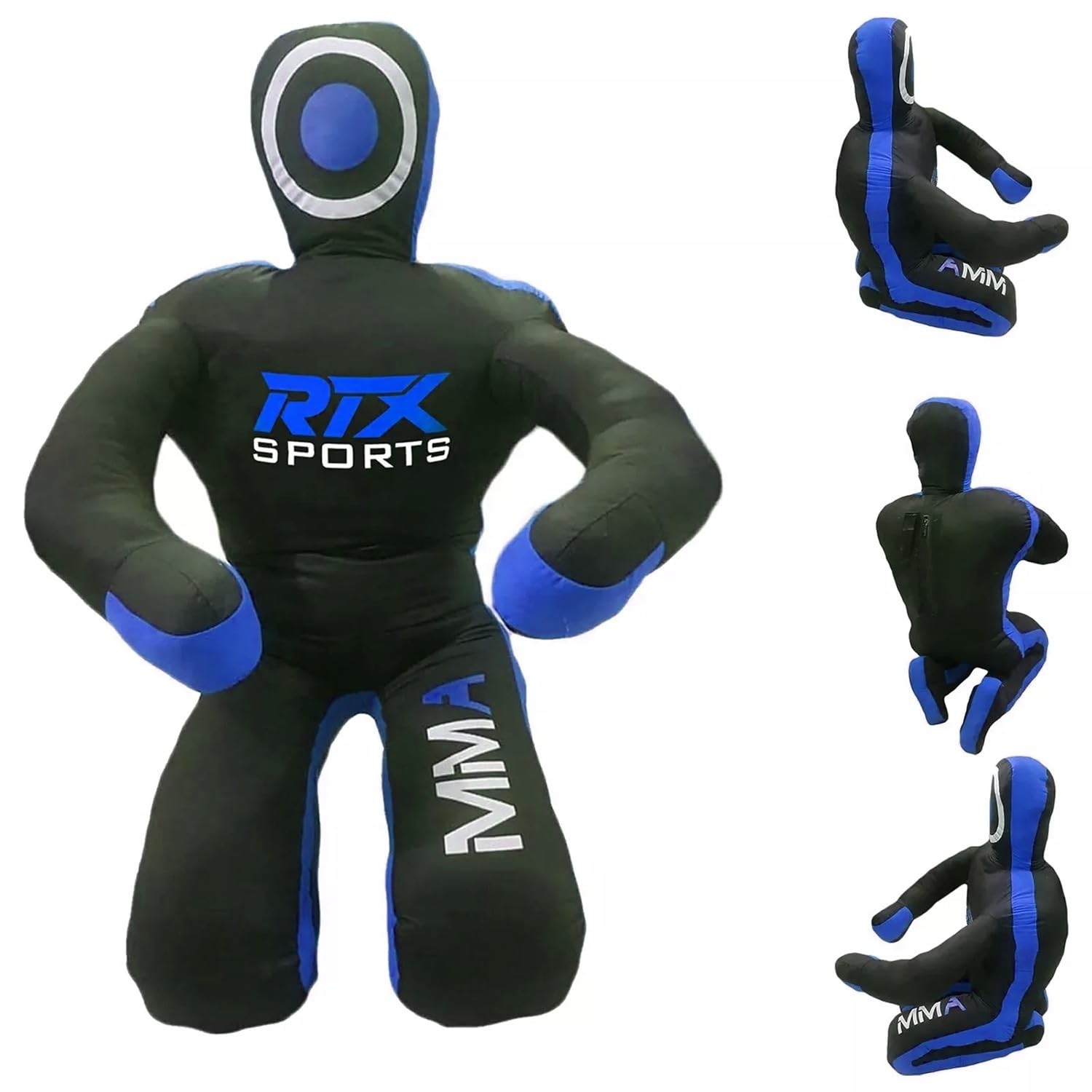 RTX MMA Judo Grappling Dummy | Vide | Sac de frappe pour Jiu Jitsu brésilien | Lutte, arts martiaux, autodéfense, karaté, entraînement de submission | Position assise en toile factice