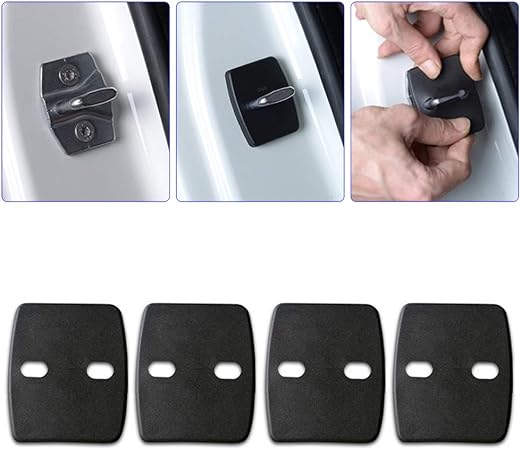 Amazon 4ピース車のスタイリングアクセサリードアストライカーカバー用all シリーズ車のドアロック保護装飾カバー キーシリンダーカバー 車 バイク Amazon 4ピース車のスタイリングアクセサリードアストライカーカバー用all シリーズ車のドアロック保護装飾カバー キーシリンダーカバー 車 バイク