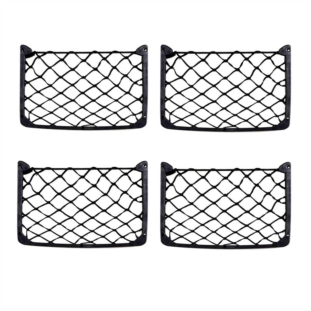 Rete portaoggetti Borsa in Rete in plastica ABS di Grandi Dimensioni for Telaio Rete Elastica in Rete Universale con Viti for Bagagliaio Camper (Color : 4 Pieces)