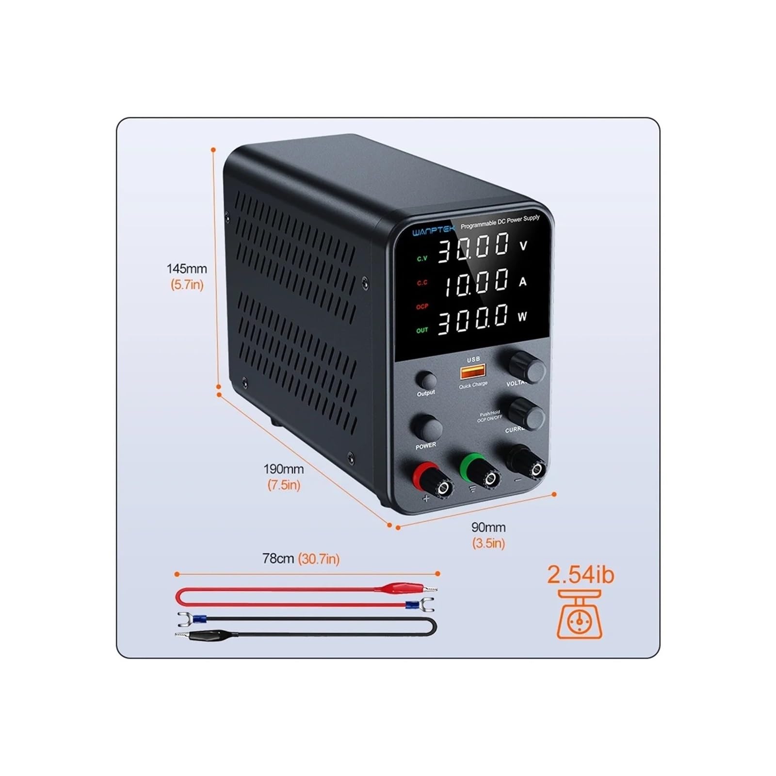 Zmienne zasilanie DC, Zasilacz Laboratoryjny DC Regulowany Regulator Napięcia Wstępnie Ustawione Napięcie I Prąd Podwójne Wejście(WPS305H 30V 5A)
