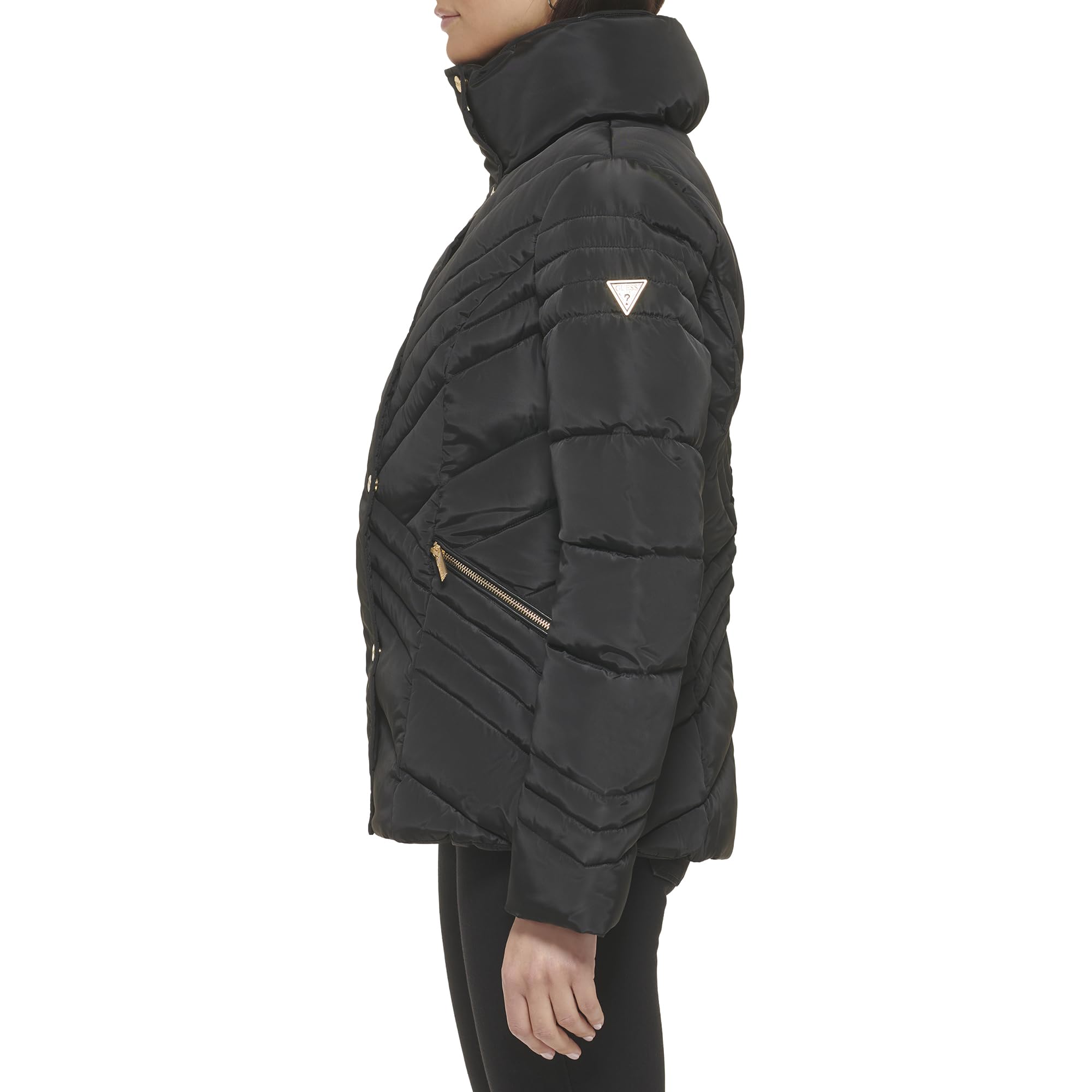 GUESS Chaqueta acolchada de peso medio para mujer
