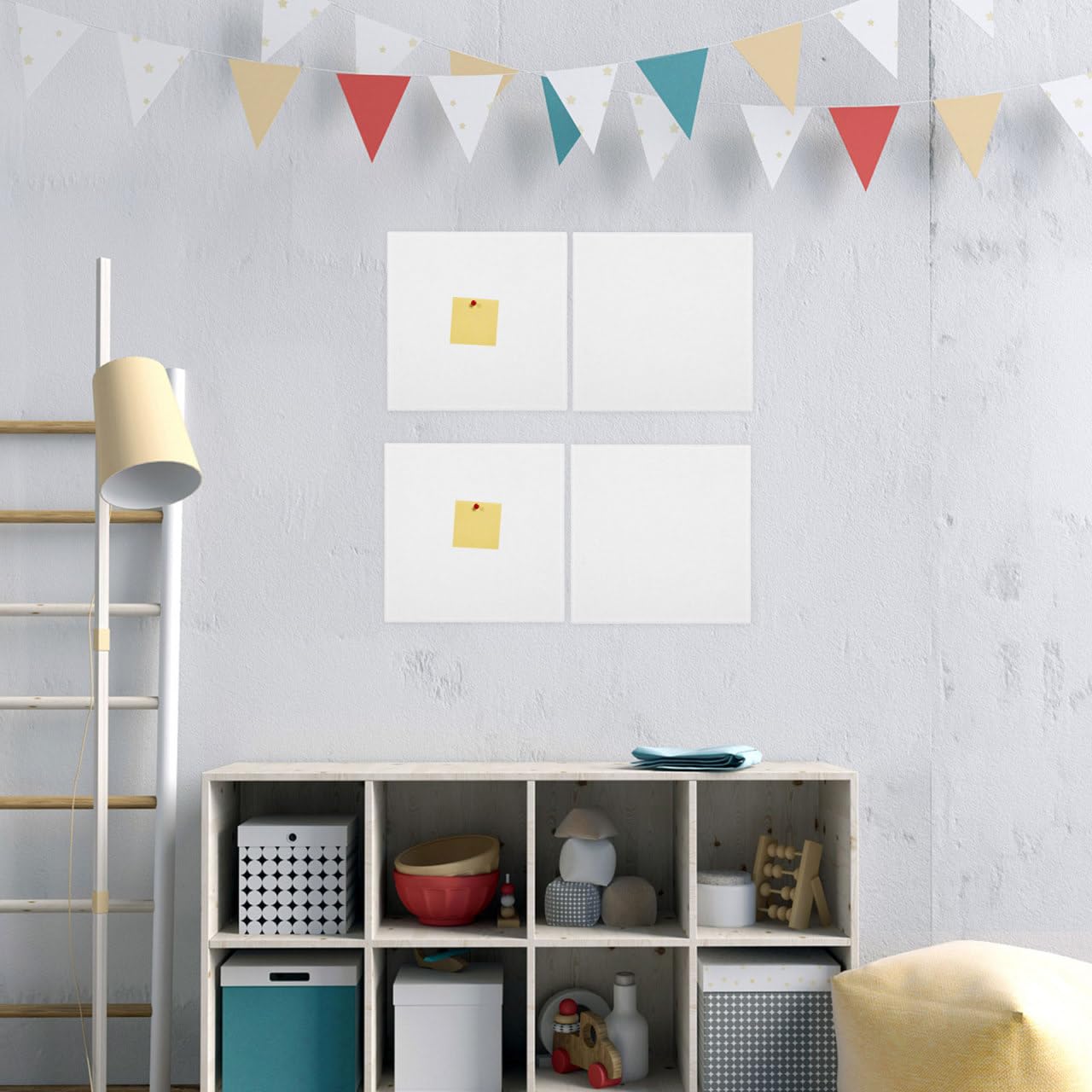 Operitacx 6Er Set Filz Pinnwand 30X30Cm Selbstklebende Akustikplatte Filzbrett Zur Schalldämmung Und Fotoanzeige Für Büro Schule Zuhause Und Dekoration