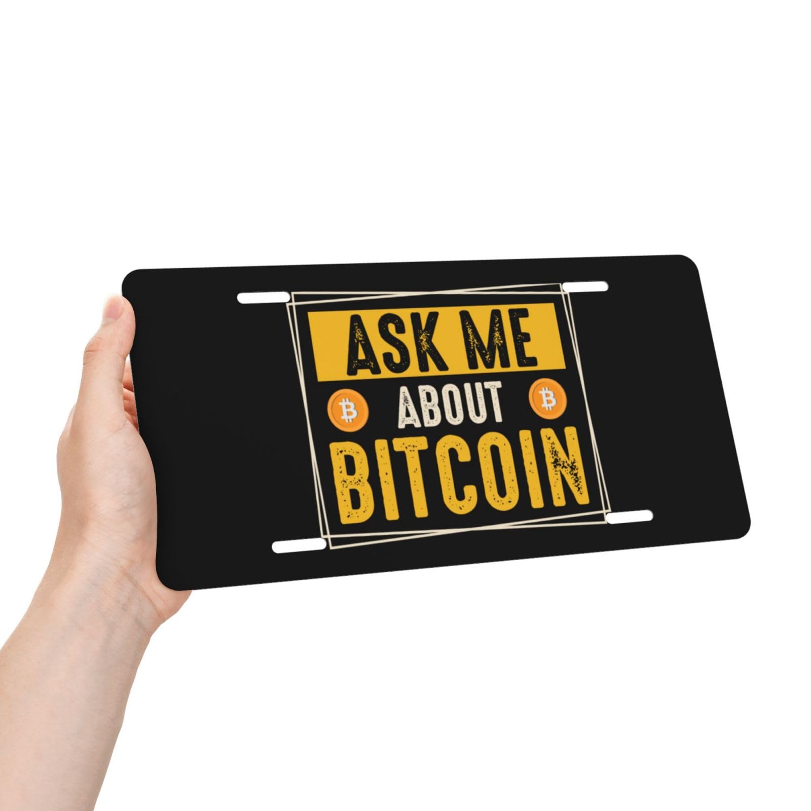 License Plates Ask Me About Bitcoin Crypto License Plate 6x12 Inch Metal Car  Tag Novelty Aluminum Decorative License Plate for Men Women Car, Covers -  Amazon Canada