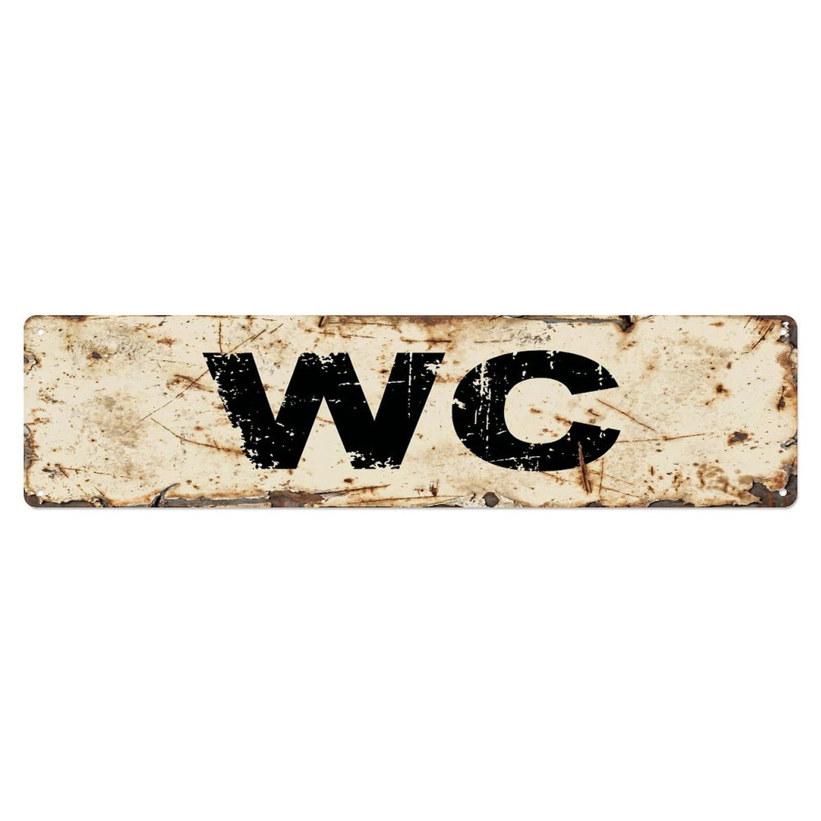Vintage Bold Loft Lavatory Toilet(WC) Door Metal Tin Sign Plaque Wall Decor for Cafe, Club Bar, Office, Home Garden Metal Poster 4x16Inch