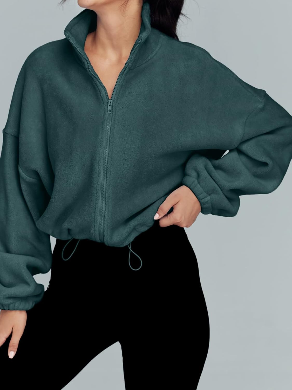 AUTOMET Womens Fleece Jackets Zip Up Oversized Sweatshirts Winter Clothes Long Sleeve Crop Sherpa Fall Outfits Fashion