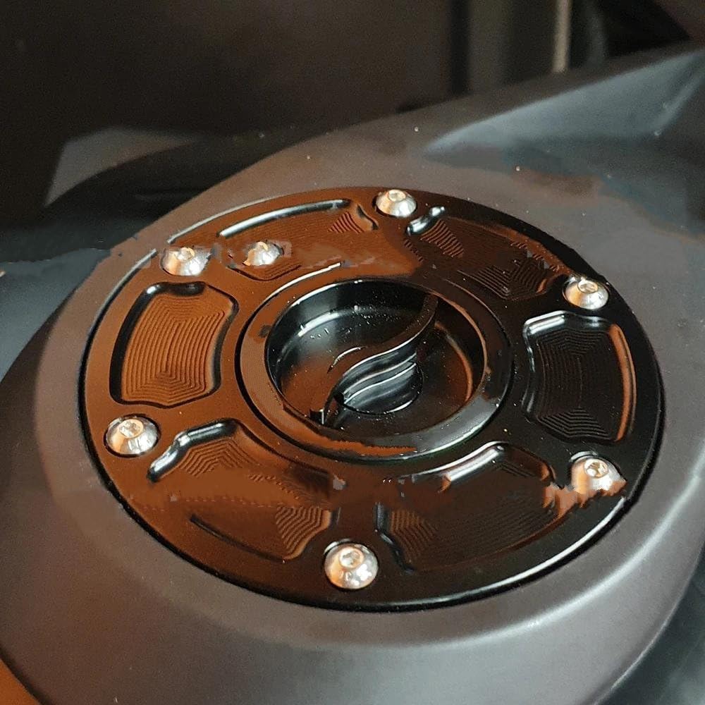Accesorios Motocicletas Tapa Tanque Combustible Tapa Tanque Combustible Para Ducati Para Xdiavel S Para Streetfighter 848 1098 S Para Diavel 2011-2018 Tapón de gasolina para motocicleta(Negro,S)