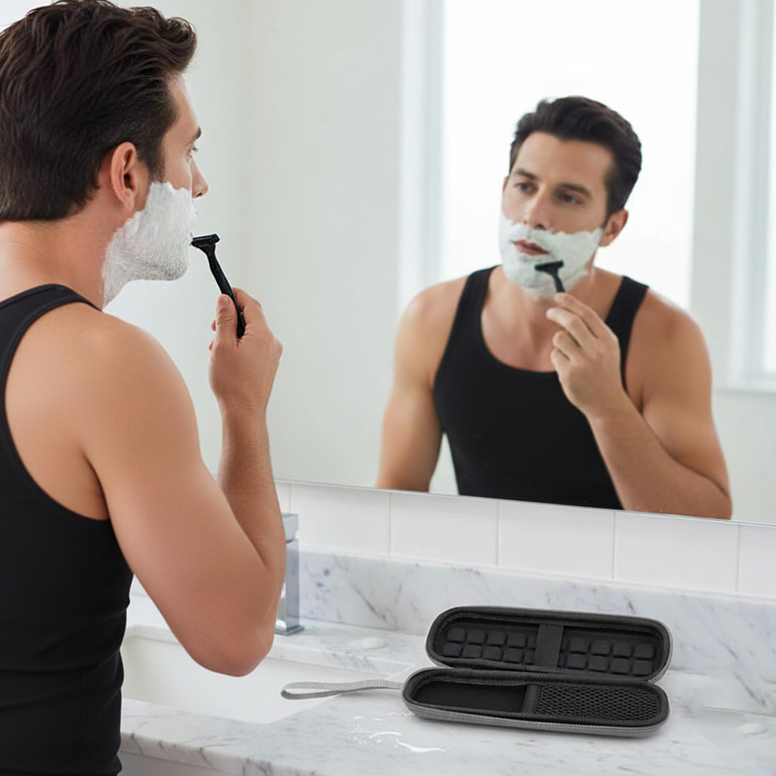 Custodia protettiva per rasoio elettrico Laifen T1 Pro, custodia rigida per le versioni barba corta e lunga, resistente agli urti, all'acqua e ai graffi. (grigio)