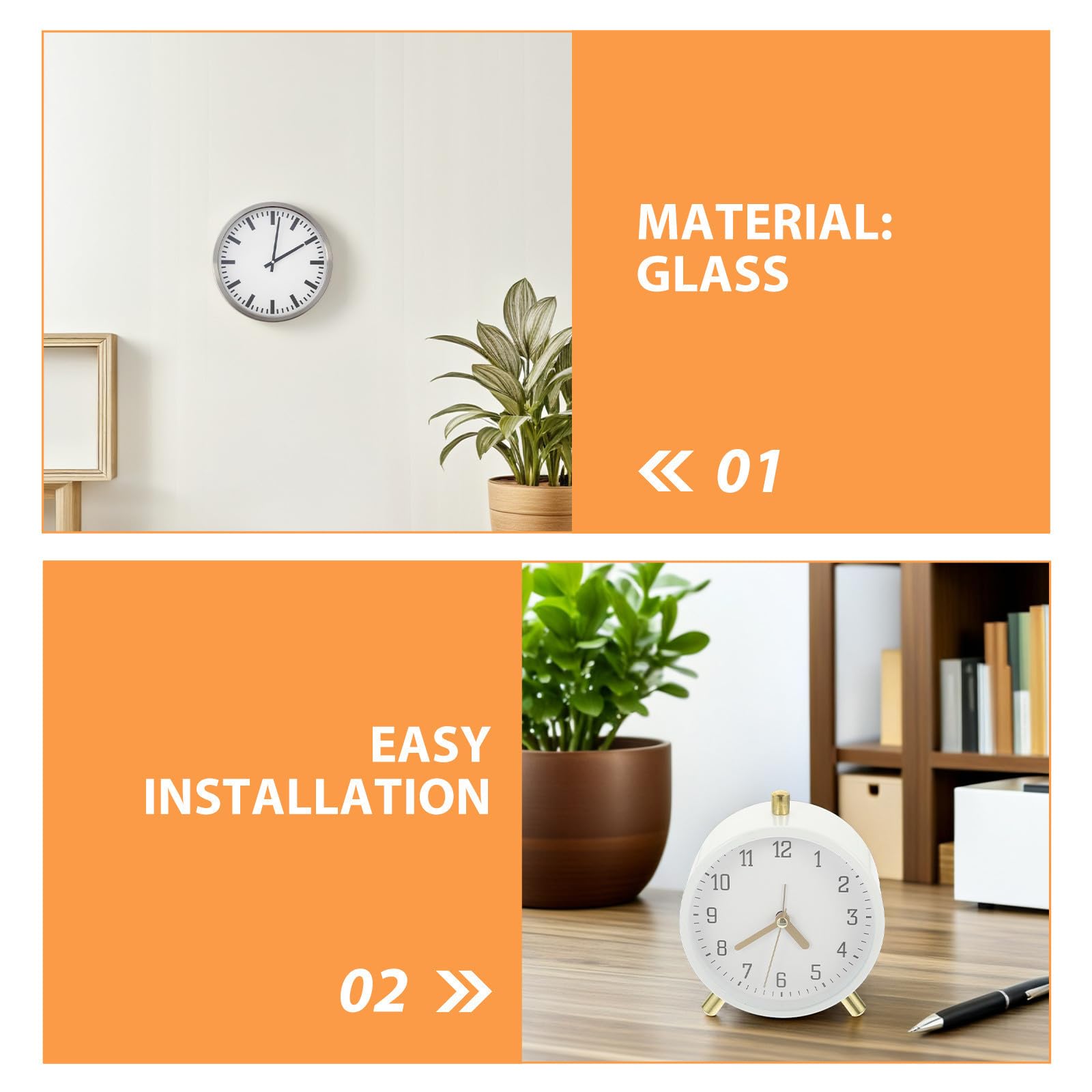 Uonlytech Konvexe Glasabdeckung für Standuhr und Kuckucksuhr aus Glas mit Klarem Blick zum Schutz vor Staub und Feuchtigkeit im Haushalt