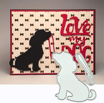 Cute Dog Metal Die Cuts, Cutting Dies for Card Making Clearance, Embossing Dies for Scrapbooking, DIY Album Paper Cards Decoration