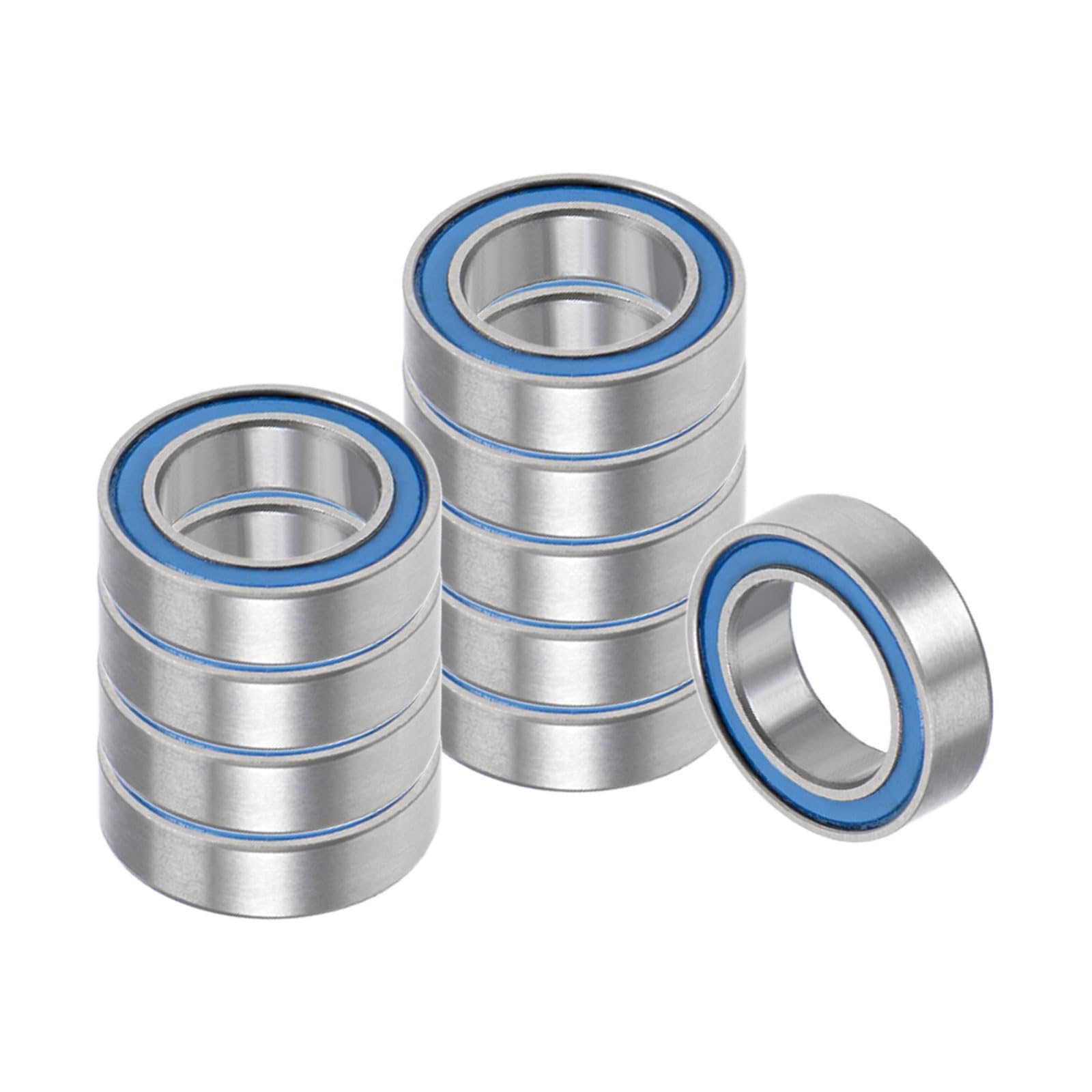 Kozelo 10pcs MR117-2RS Ball Bearing - [7x11x3mm] Chrome Steel Double Sealed Deep Groove Ball Bearings for Machinery Applications Industrial Equipment