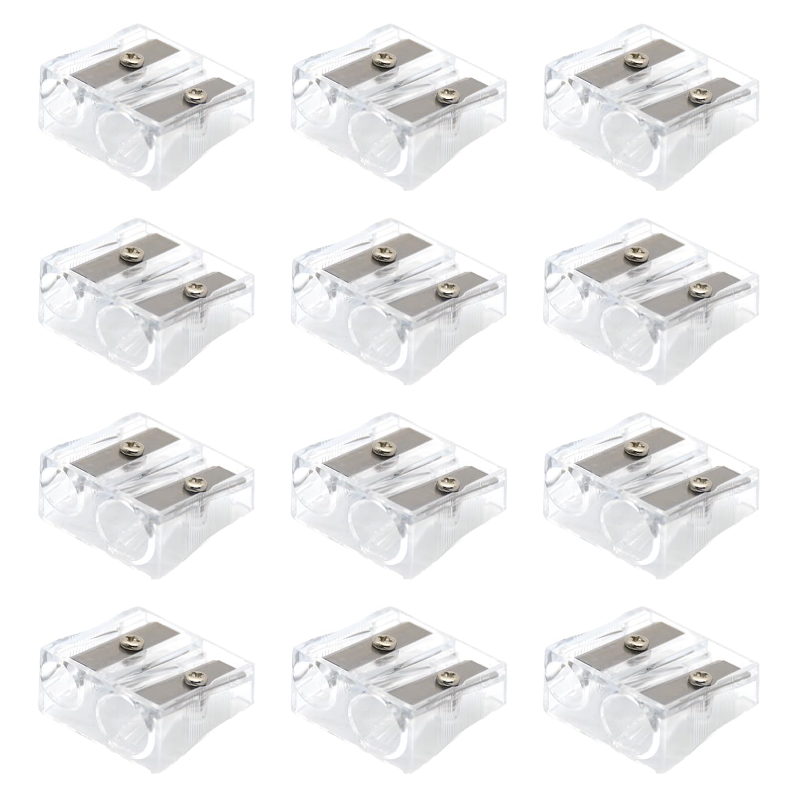 6 Temperamatite Manuali In Metallo Con Doppio Foro - Portatili E Resistenti Per Matite Standard E Colorate - 3