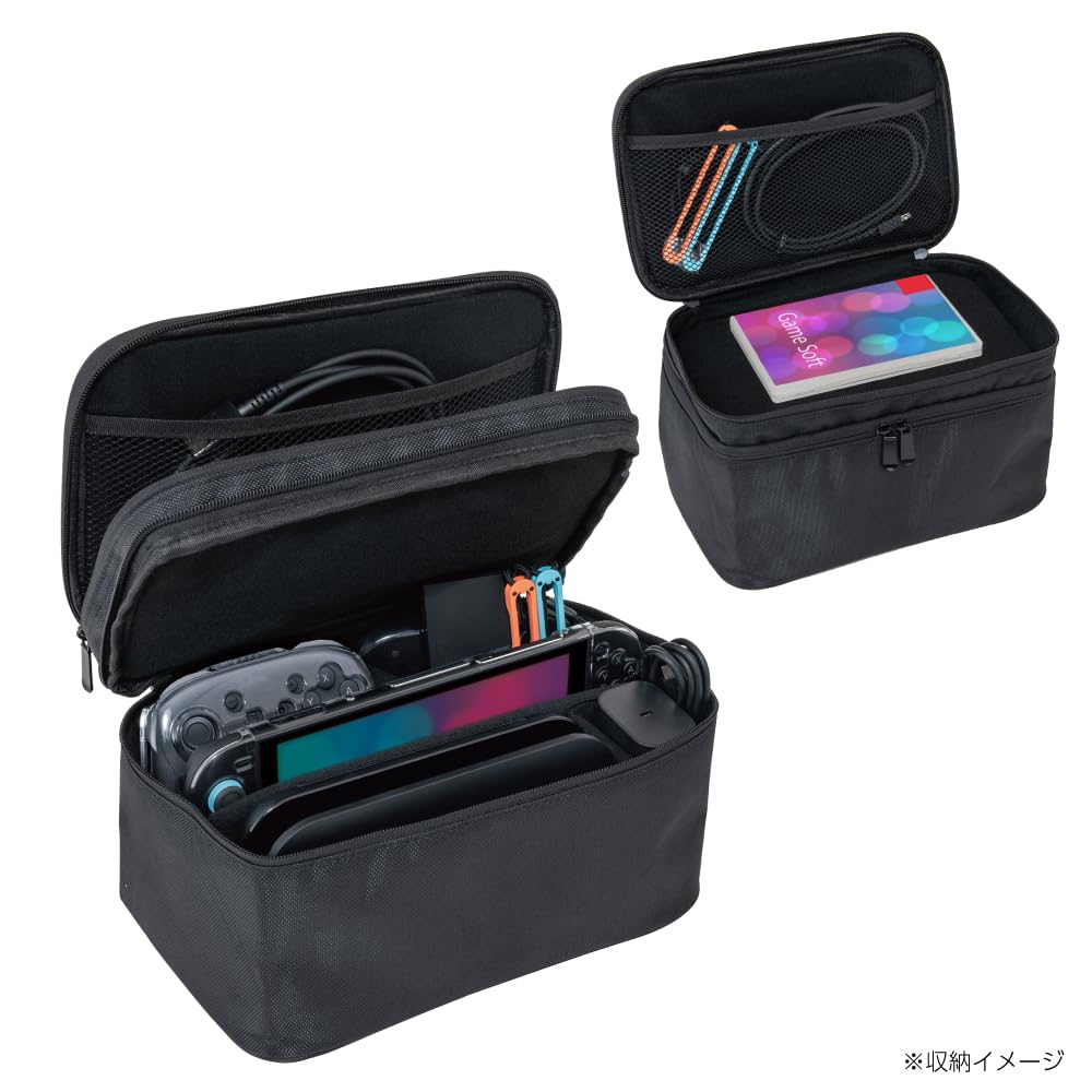 Amazon.co.jp: Switch 2 用 ぜんぶ 収納ボックス 2かいだて収納 収納