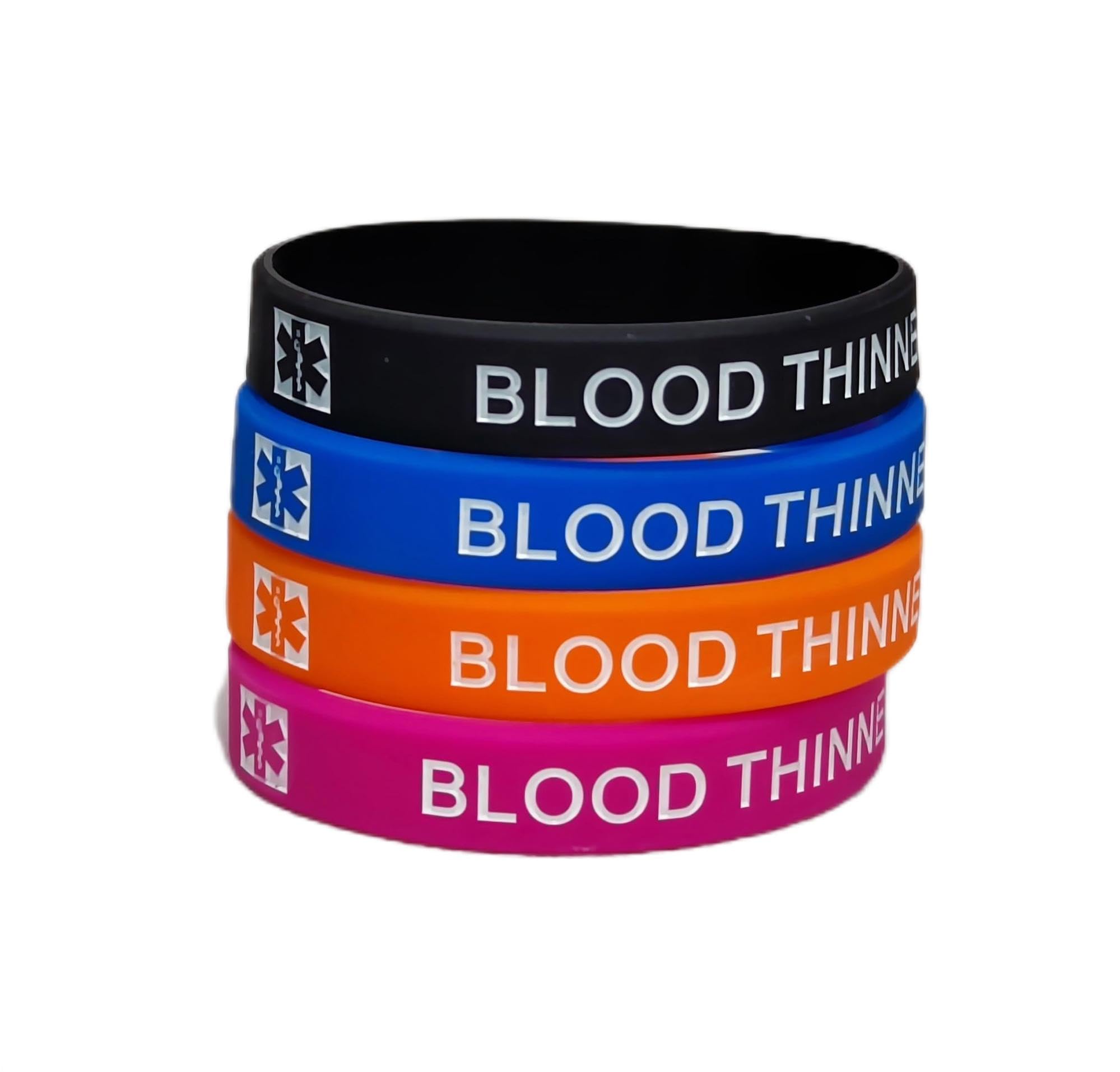 Max Petals Confezione da 5 braccialetti in silicone per diluire il sangue